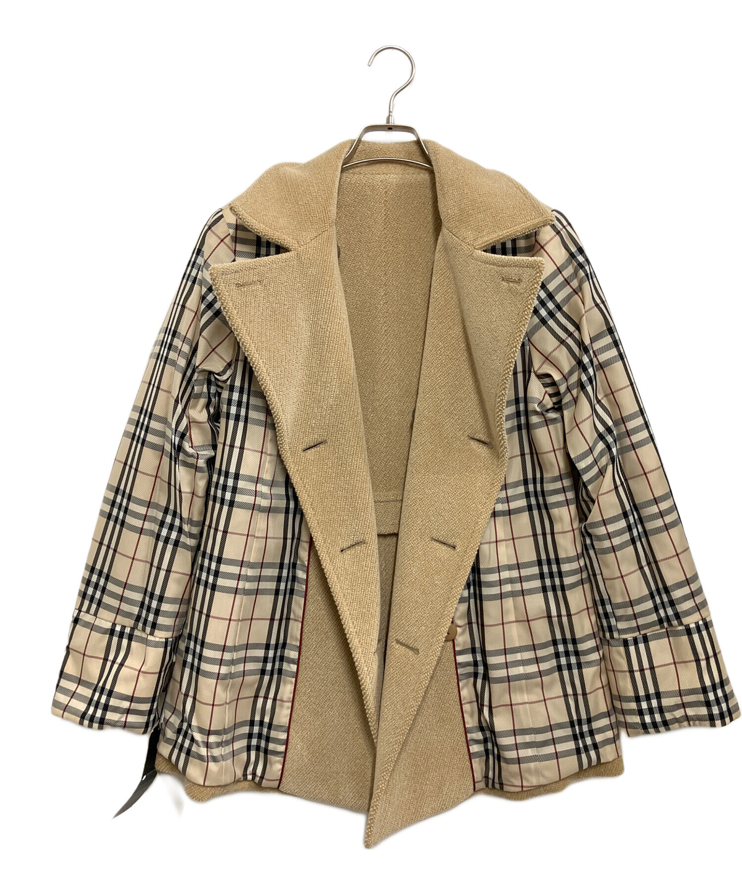 BURBERRY LONDON ウールコート ベージュ 40 中古・古着通販】BURBERRY LONDON (バーバリーロンドン) ウールPコート