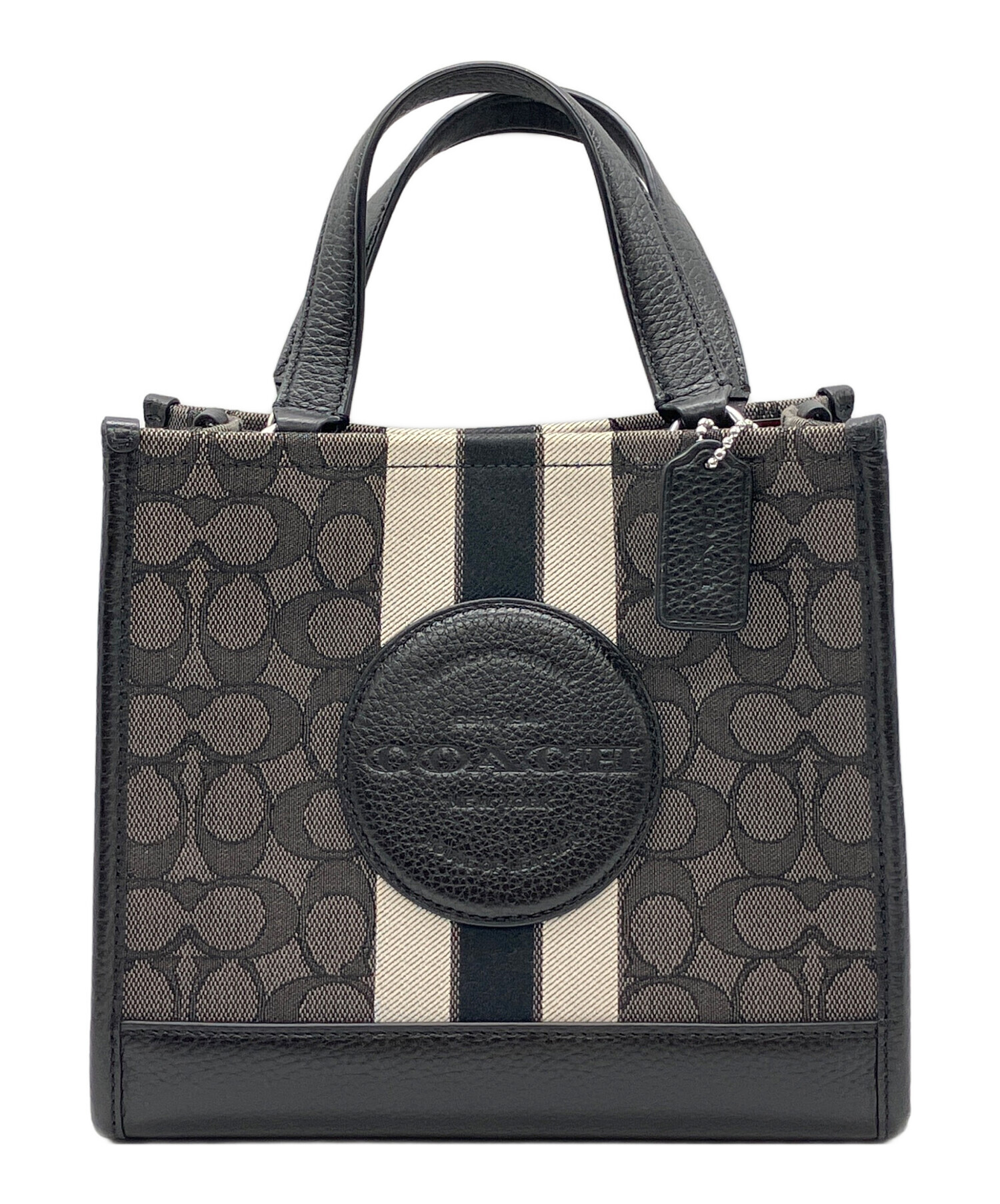 日曜日までの出品です★Coachトートバッグ★ 中古・古着通販】COACH (コーチ) トートバッグ グレー×ブラック