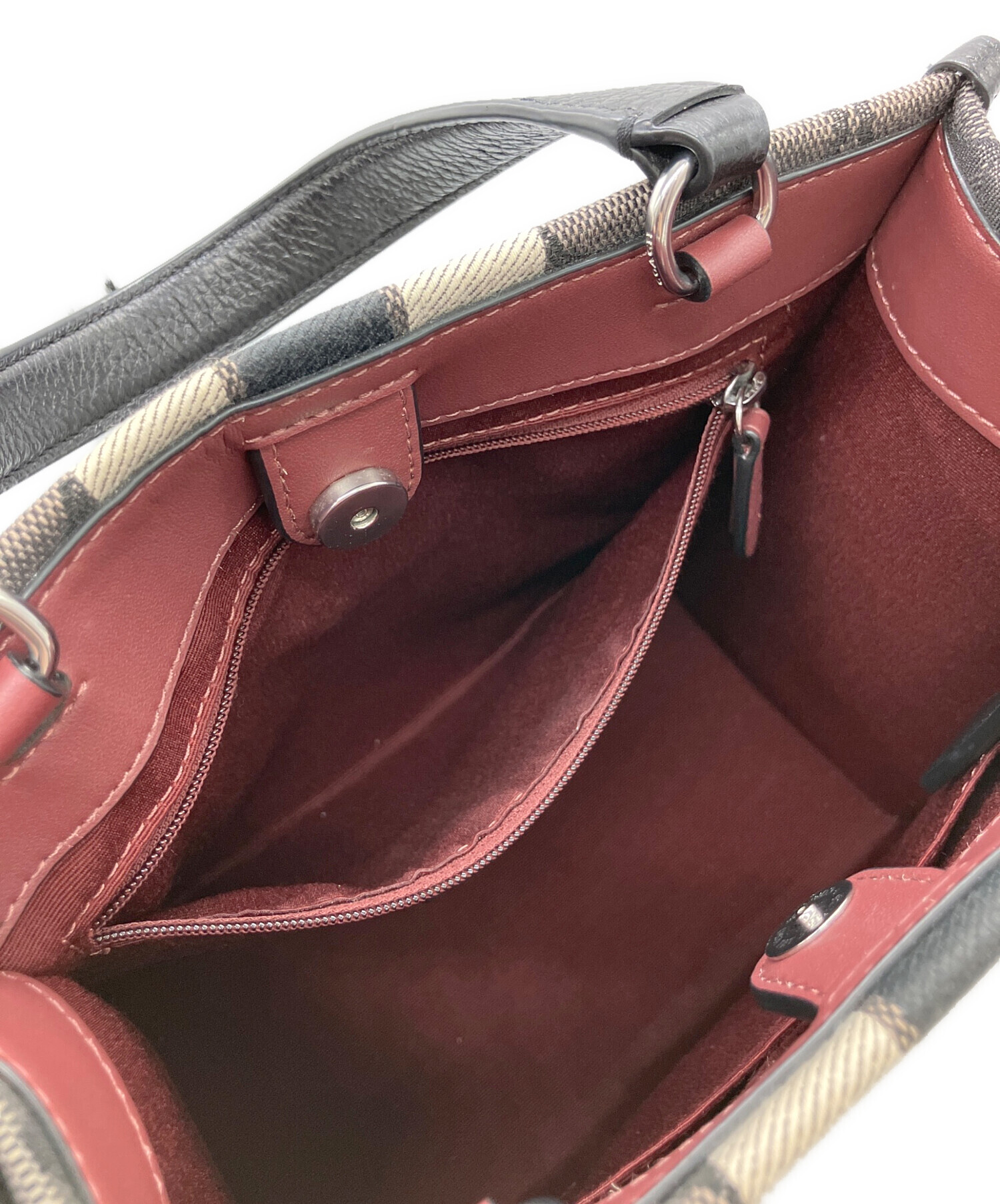 中古・古着通販】COACH (コーチ) トートバッグ グレー×ブラック