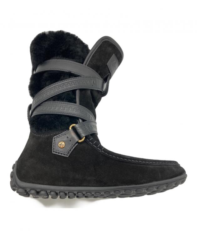 【LOUIS VUITTON】ムートンブーツ　モノグラムミニ　スエード　黒色. 中古・古着通販】LOUIS VUITTON (ルイ ヴィトン) ムートンブーツ