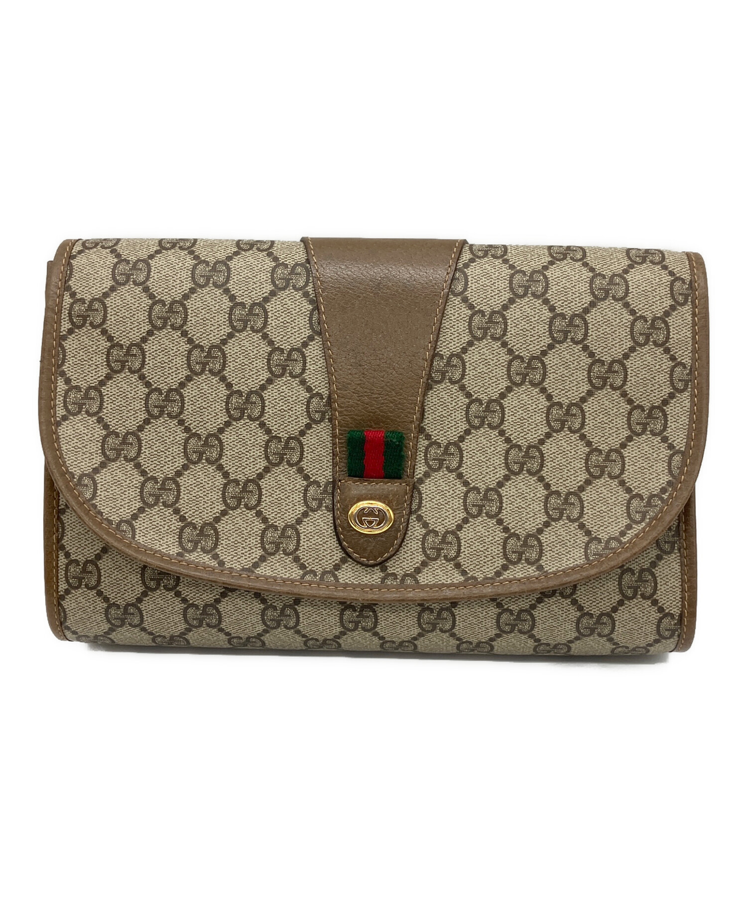 中古・古着通販】GUCCI (グッチ) クラッチバッグ ブラウン｜ブランド
