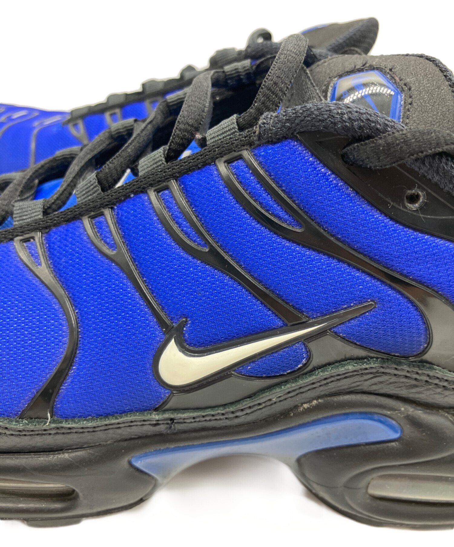 レア人気配色古着90s NIKEナイキ黒ブラック青ビッグサイズXL別注 中古・古着通販】NIKE (ナイキ) スニーカー ブラック×ブルー サイズ