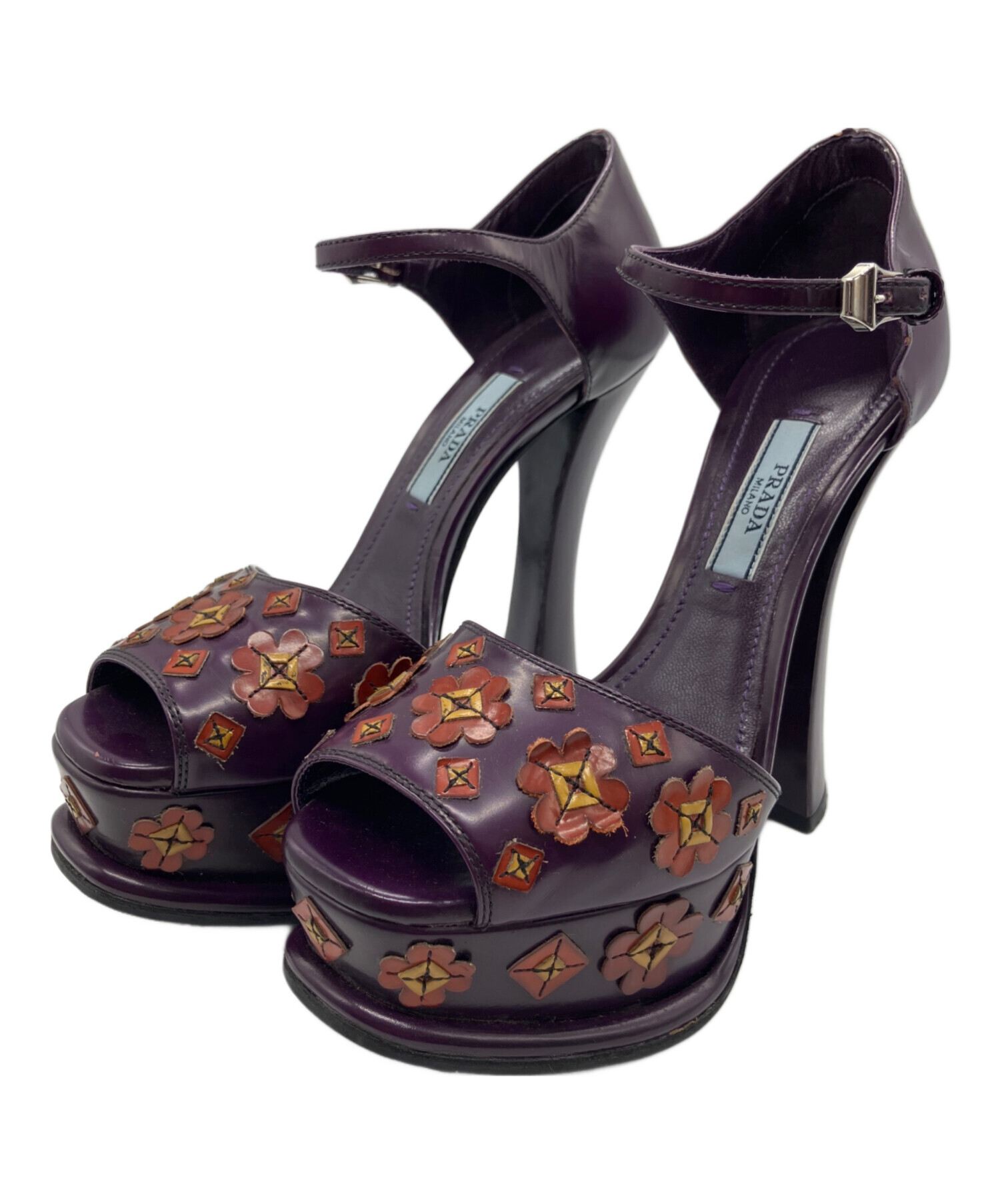 中古・古着通販】PRADA (プラダ) ハイヒールパンプス パープル サイズ