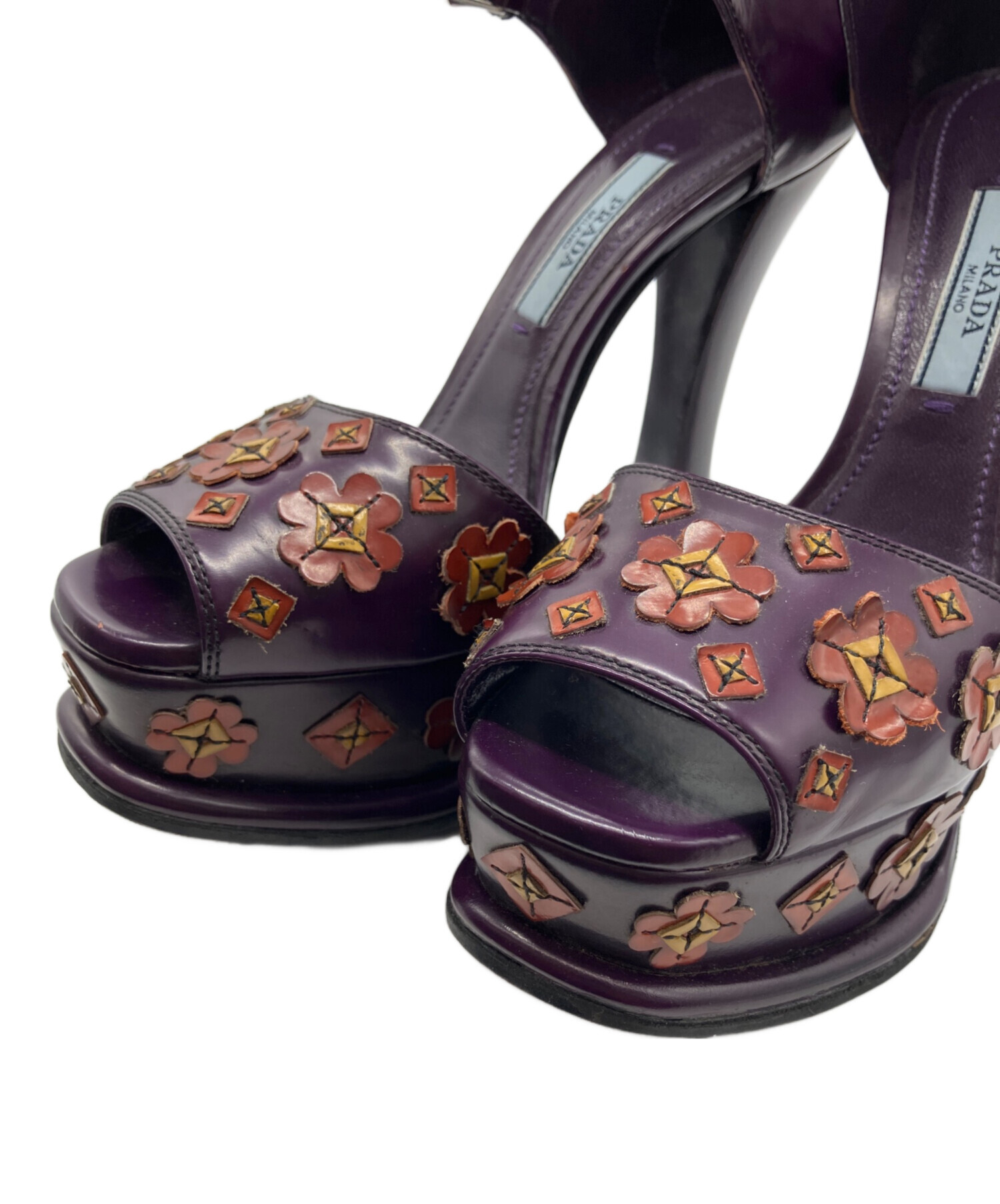 プラダ ハイヒール パンプス 中古・古着通販】PRADA (プラダ) ハイヒールパンプス パープル サイズ