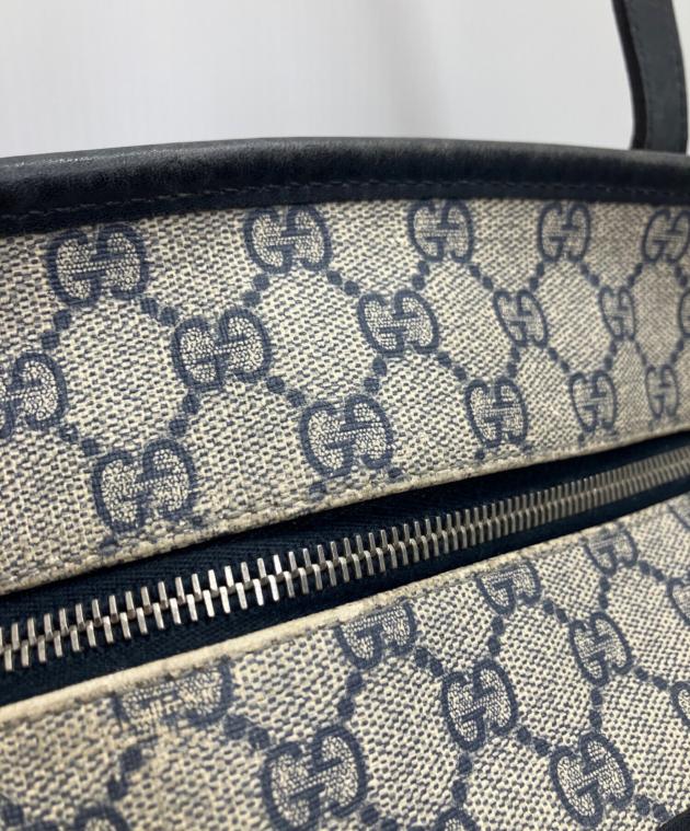 中古・古着通販】GUCCI (グッチ) トートバッグ ネイビー×グレー