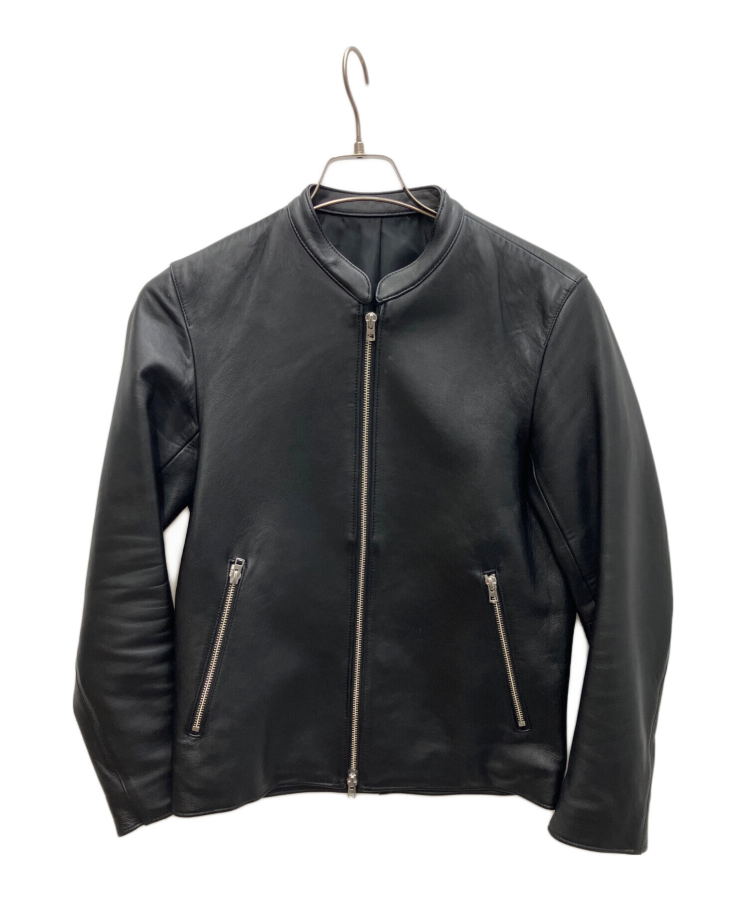 新品タグ LIDnM リドム シングルライダースジャケット 羊革 ブラック L LIDNM リドム シングルライダースジャケット L18SS-17 羊革