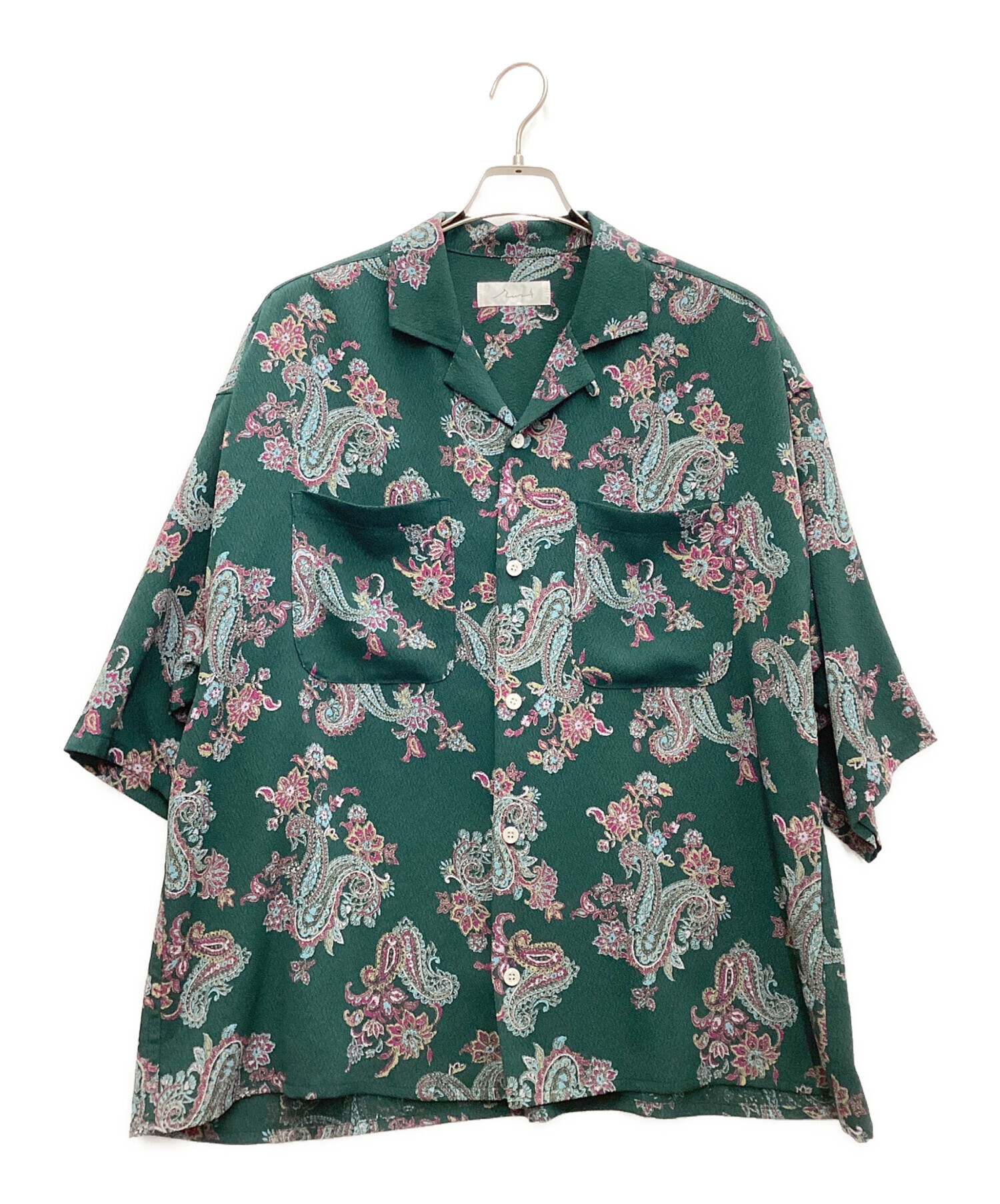 中古・古着通販】RIN TTAGGG OnffO (-) オープンカラーシャツ グリーン 