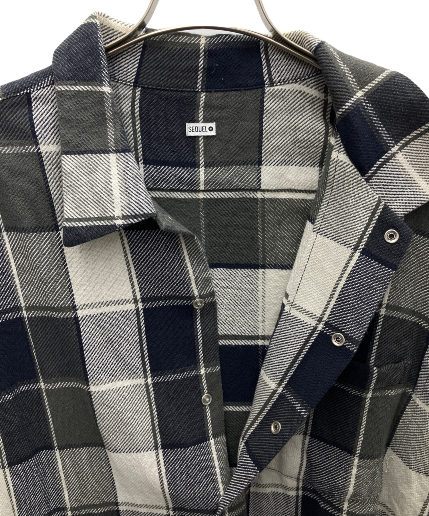 中古・古着通販】SEQUEL (シークエル) ブロックチェックジャケット