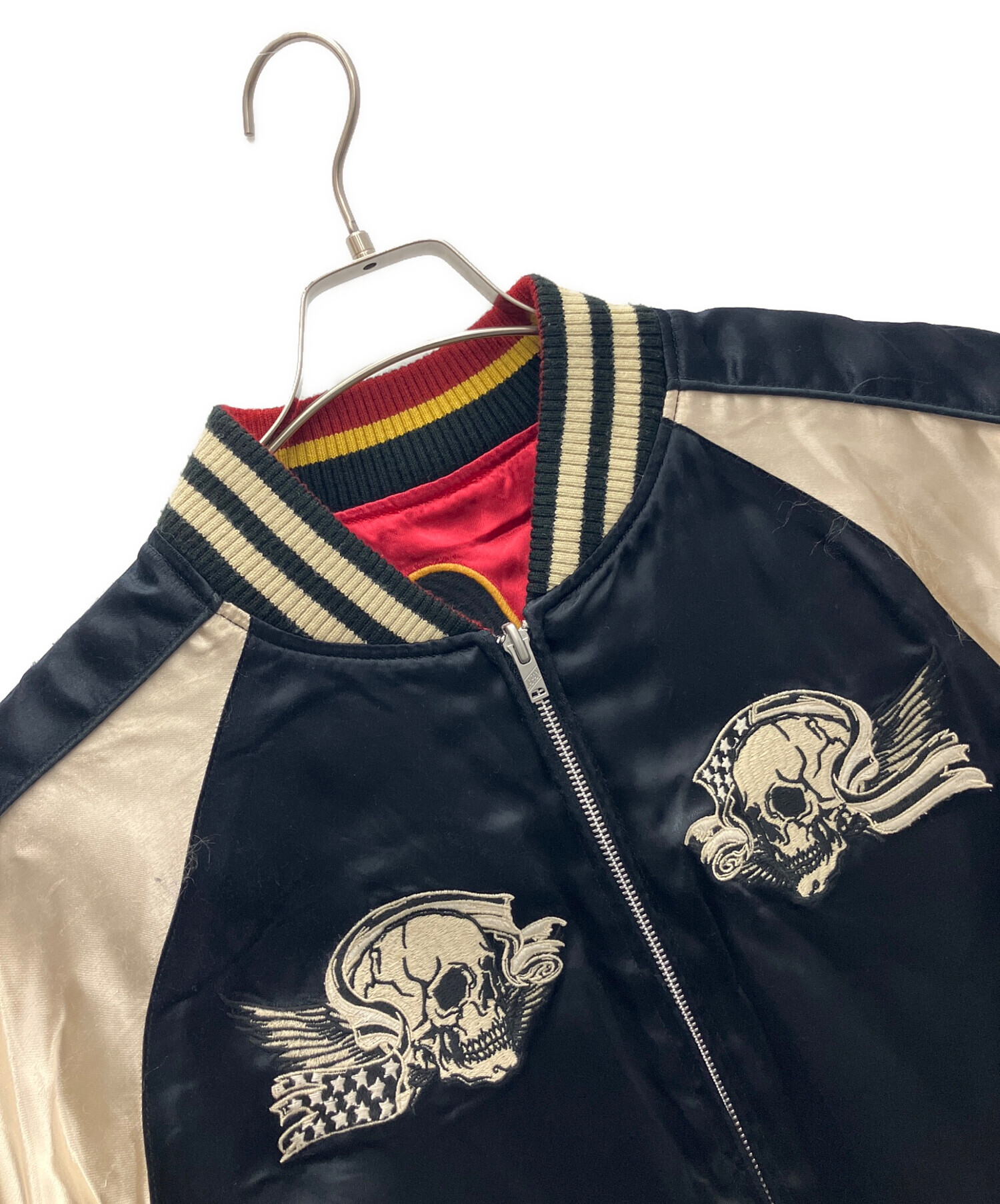 VANSON スカジャン リバーシブル　ブラック/ホワイト　新品未使用　タグ付き VANSON スカジャン リバーシブル ブラック/ホワイト 新品未使用 タグ