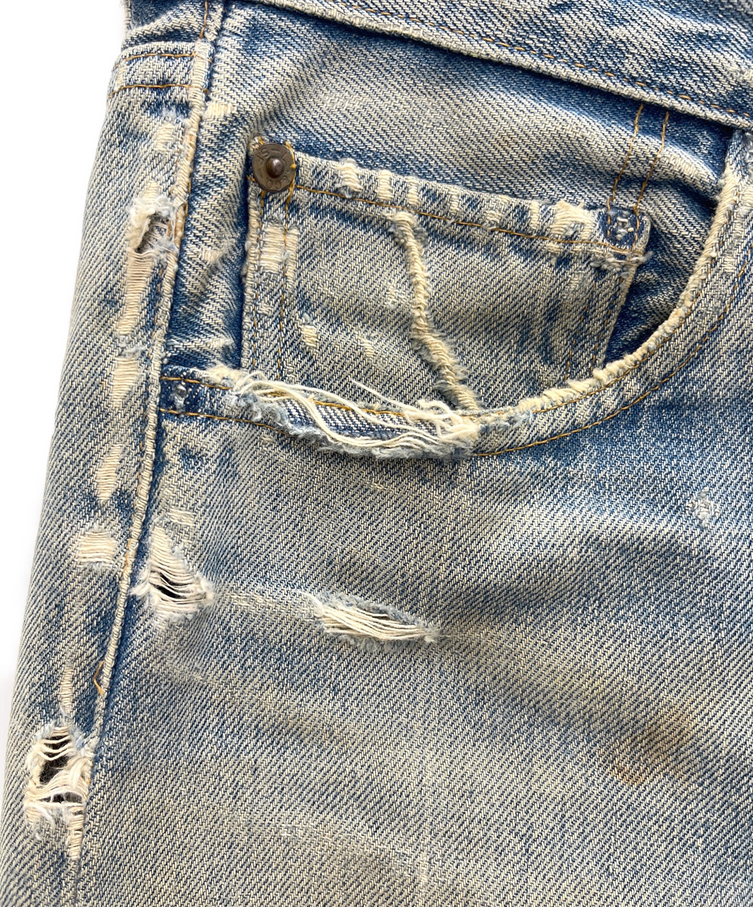 中古・古着通販】LEVI'S (リーバイス) デニムパンツ ボタン裏6/66前期