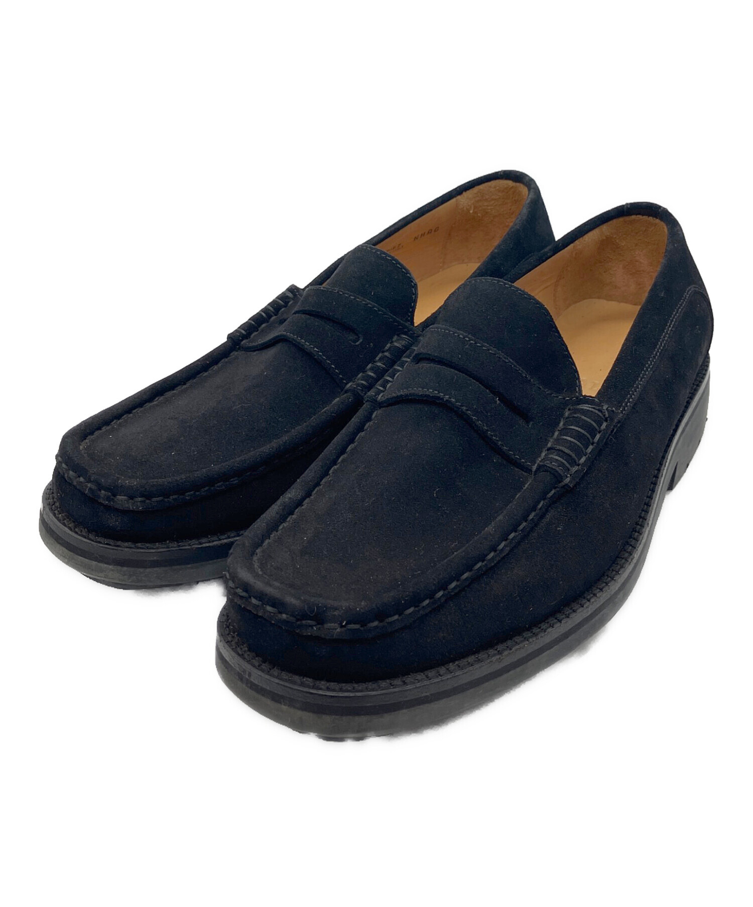 BALLY スエードローファー 黒 8.5 27cm イタリア製 高級革靴 中古・古着通販】BALLY (バリー) スエードコインローファー ブラック