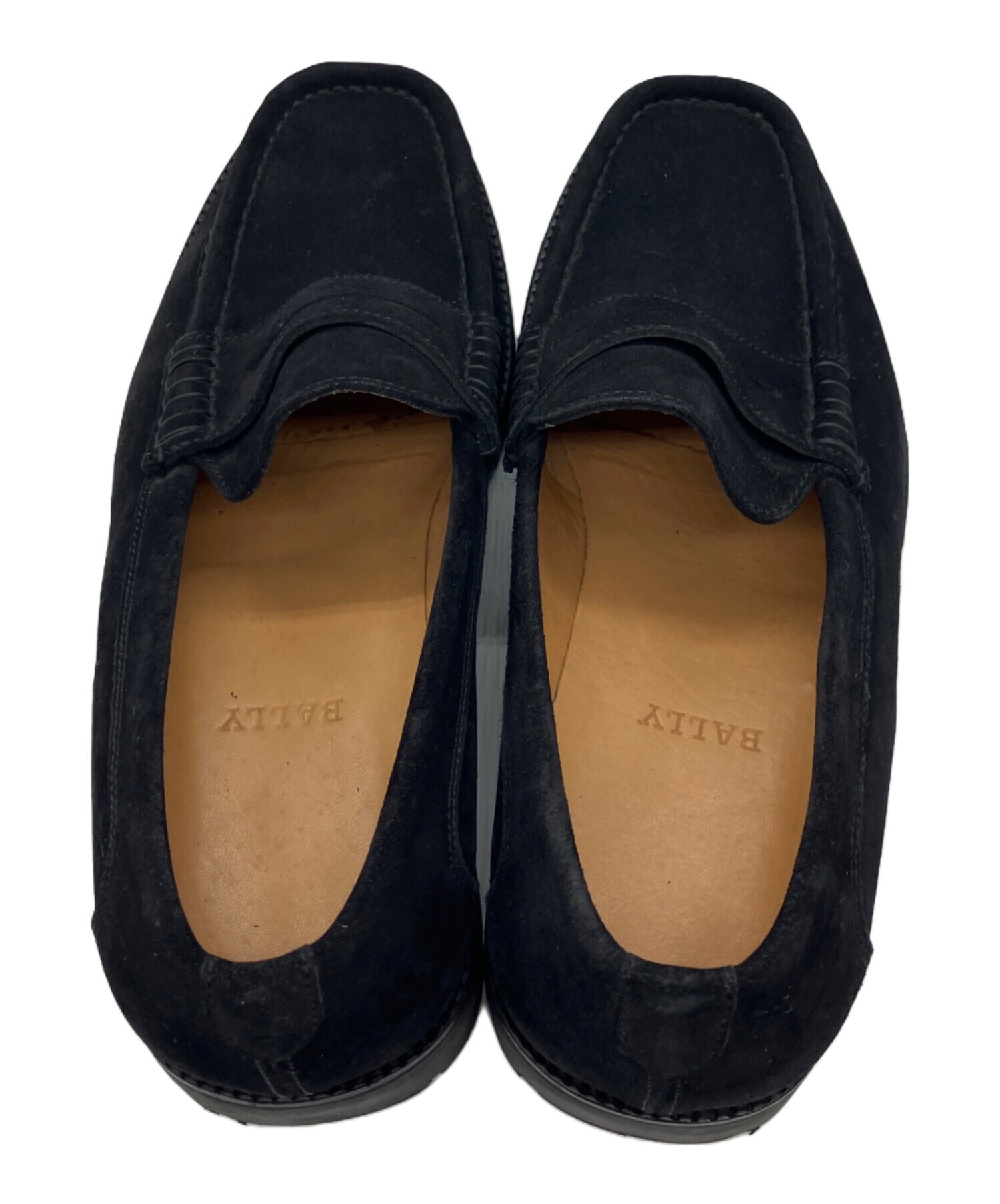 中古・古着通販】BALLY (バリー) スエードコインローファー ブラック
