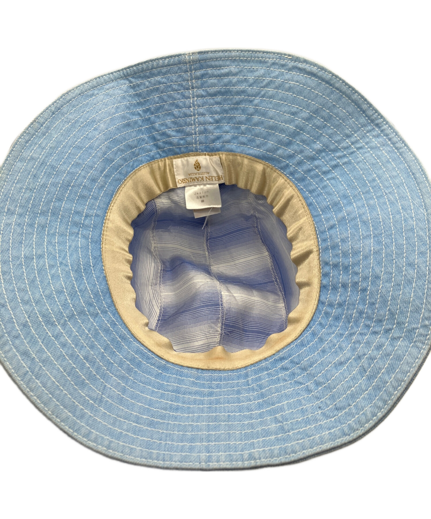 HELEN KAMINSKI ヘレンカミンスキー 麻　インディゴカラー　夏物 中古・古着通販】HELEN KAMINSKI (ヘレンカミンスキー) デニムハット