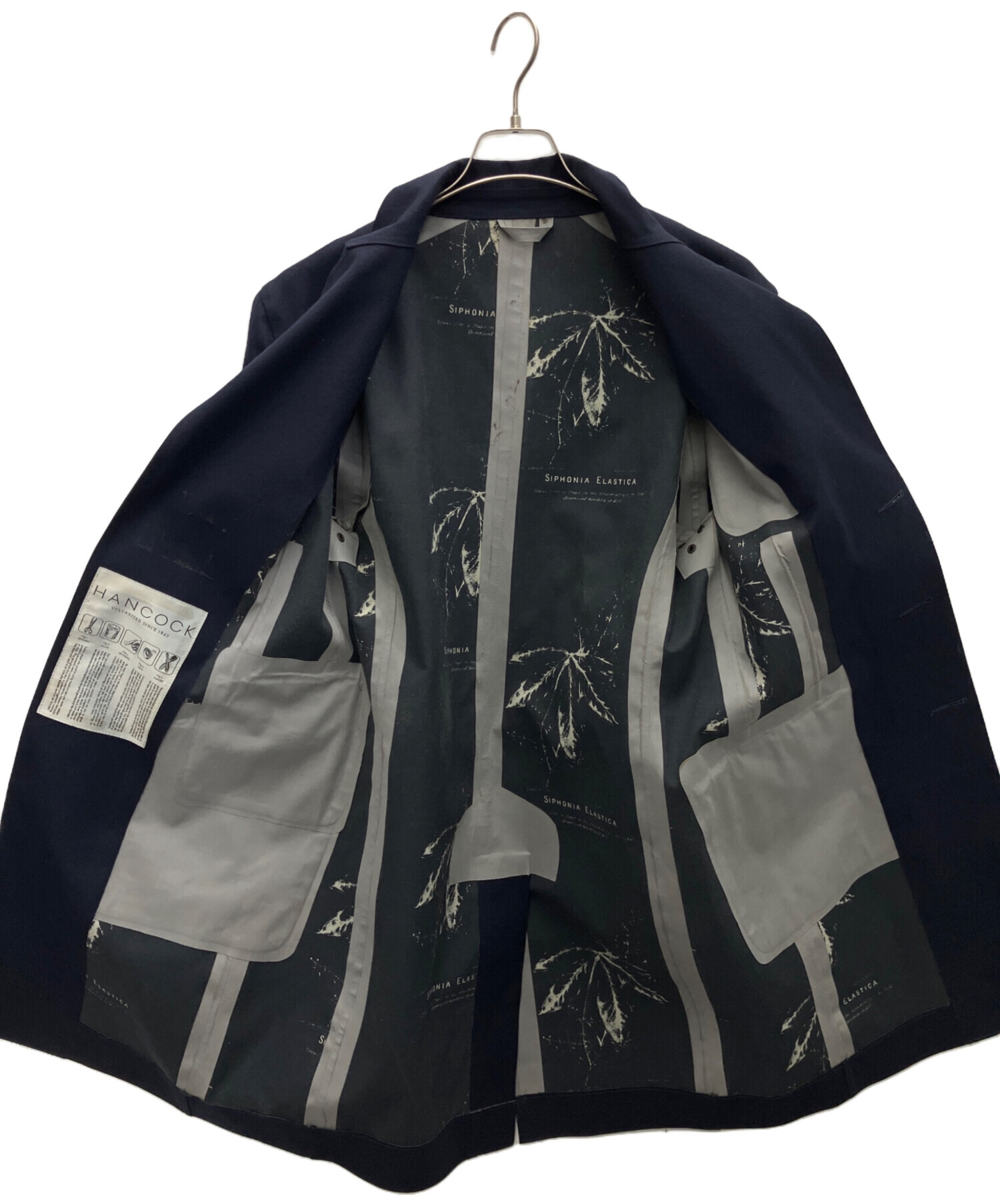 中古・古着通販】HANCOCK (ハンコック) ゴム引きコート ネイビー