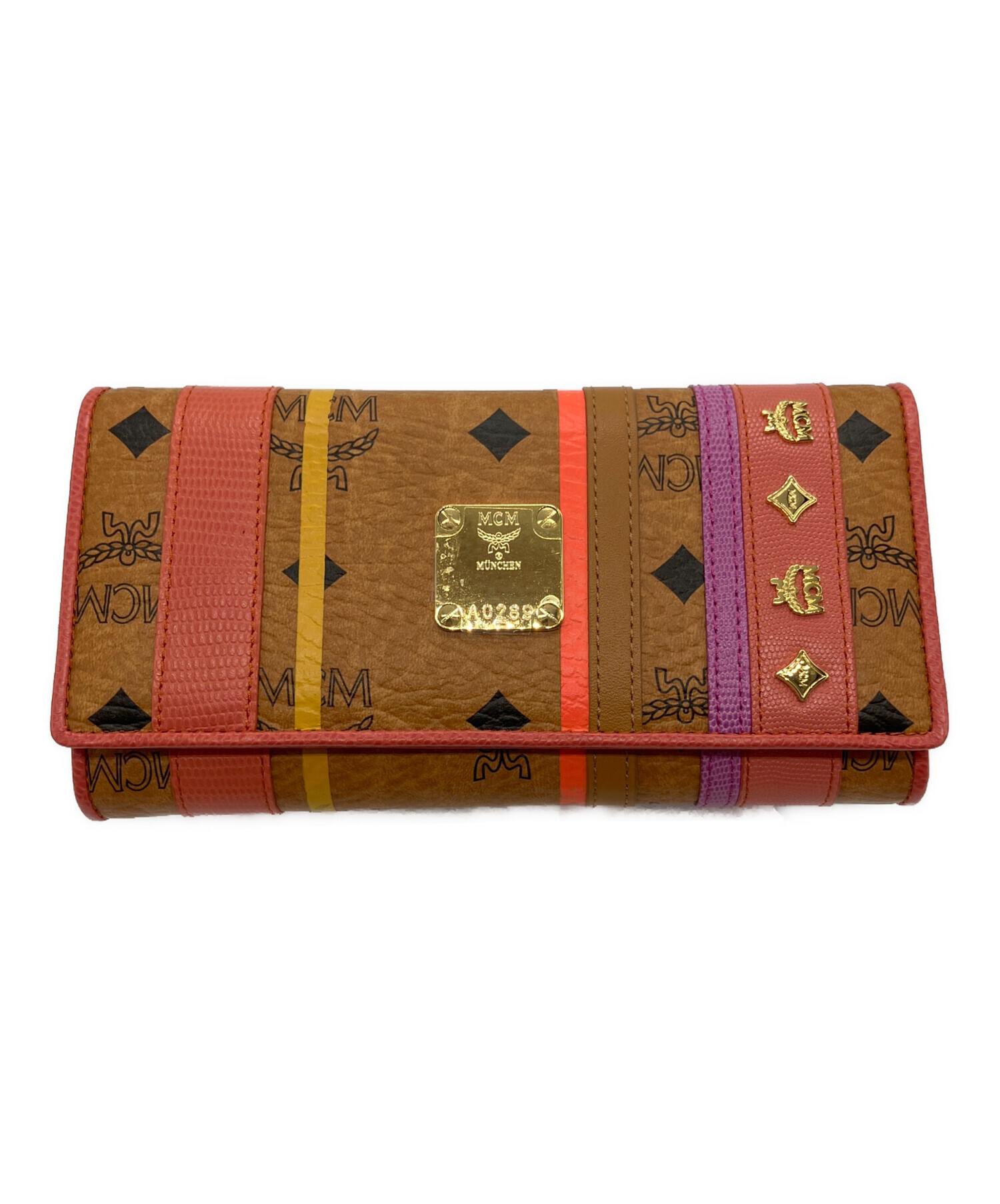 中古・古着通販】MCM (エムシーエム) 3つ折り長財布 ブラウン