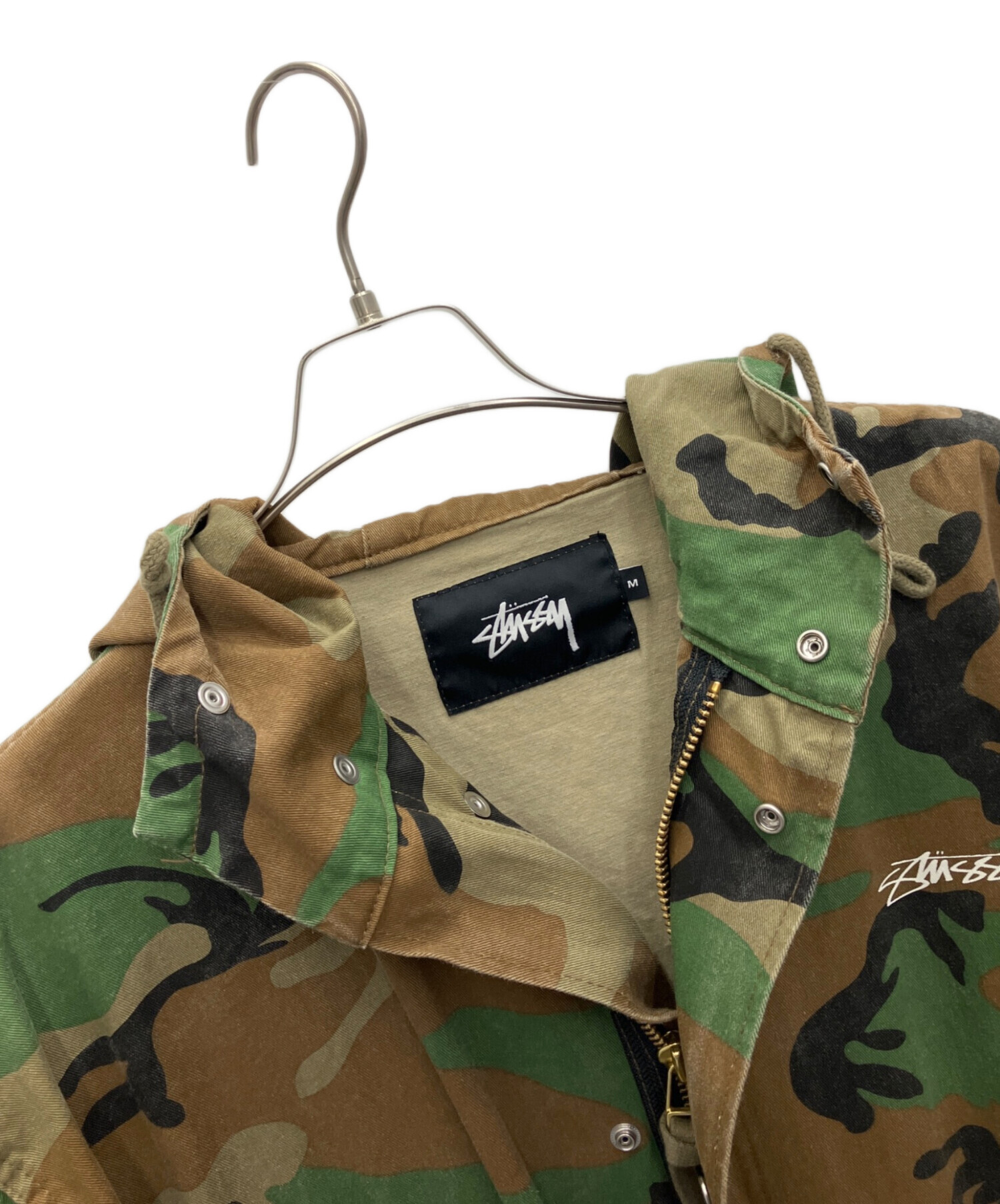 中古・古着通販】stussy (ステューシー) ミリタリーコート ブラウン 