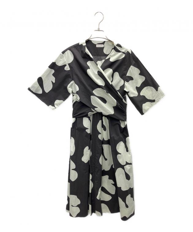 中古・古着通販】marimekko (マリメッコ) 半袖ワンピース グレー