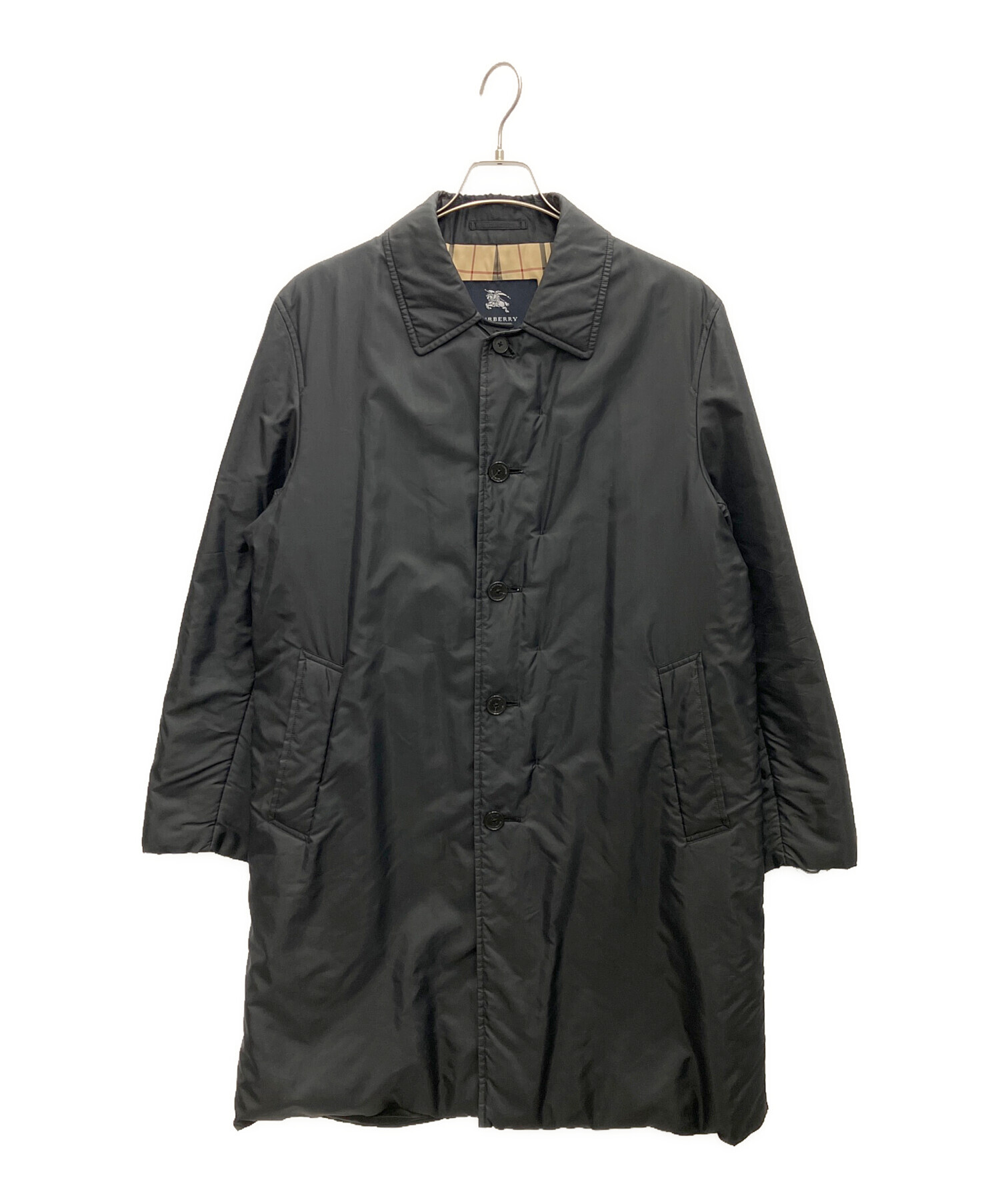 ■BURBERRY LONDON■フーデッド ナイロンコート ブラック キルティング ナイロン フーデッドコート (ブラック) - ウィメンズ