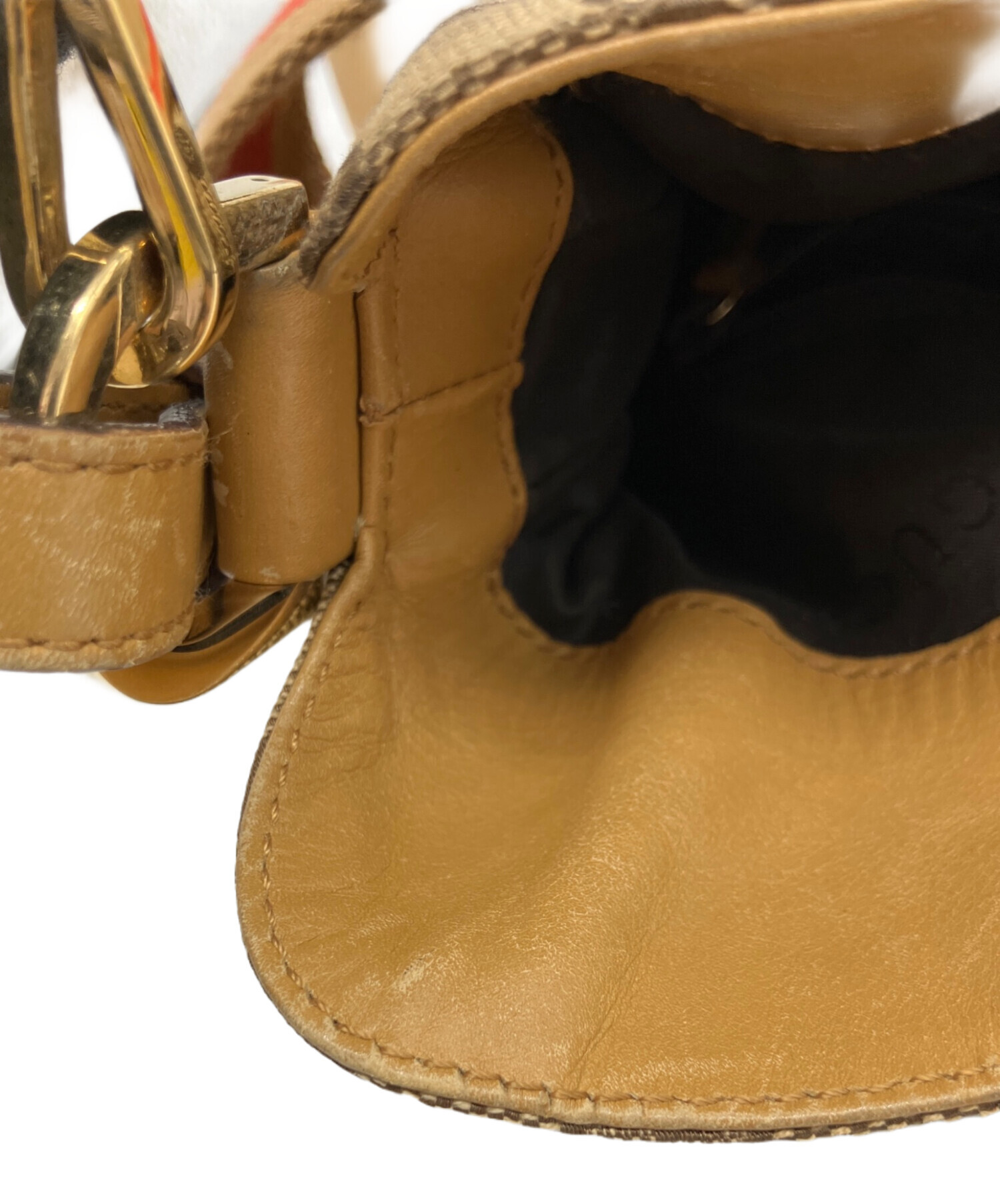 中古・古着通販】GUCCI (グッチ) バンブーハンドル2WAYバッグ ブラウン