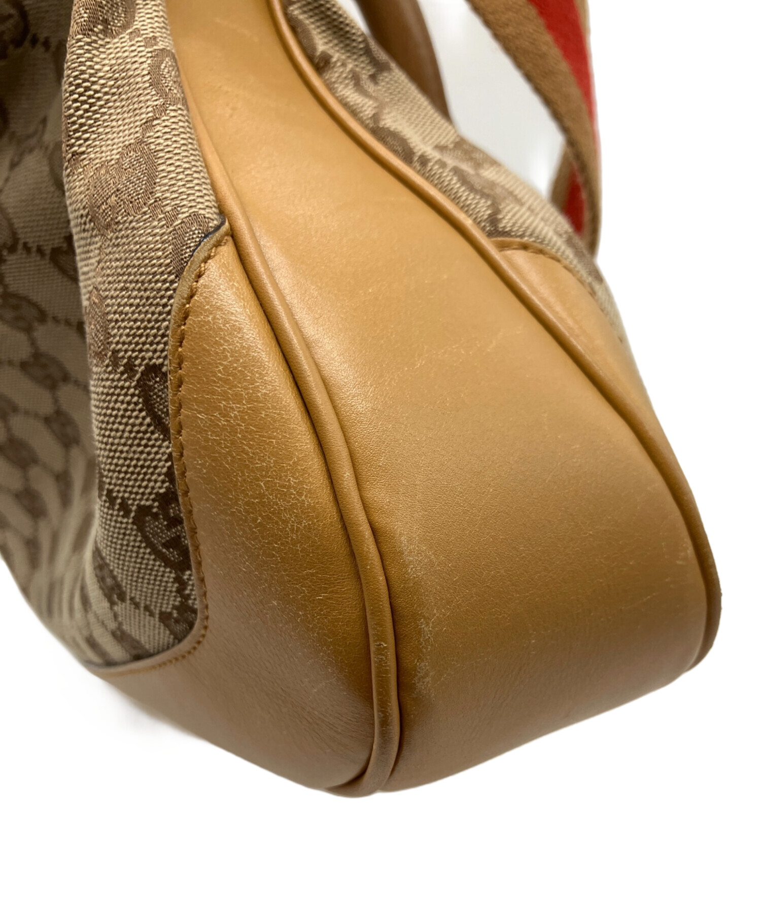 中古・古着通販】GUCCI (グッチ) バンブーハンドル2WAYバッグ ブラウン