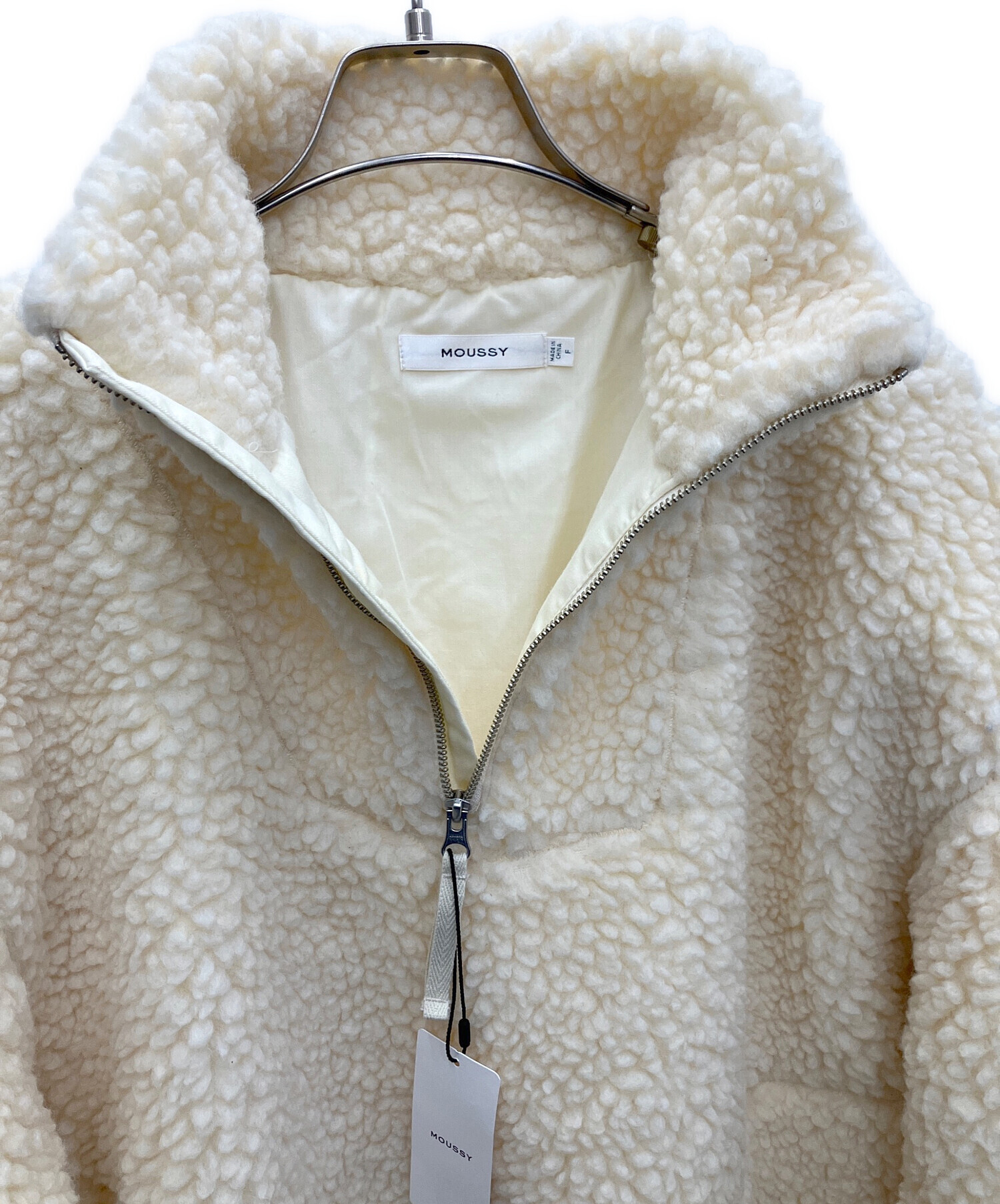 中古・古着通販】moussy (マウジー) ボアジャケット アイボリー サイズ 