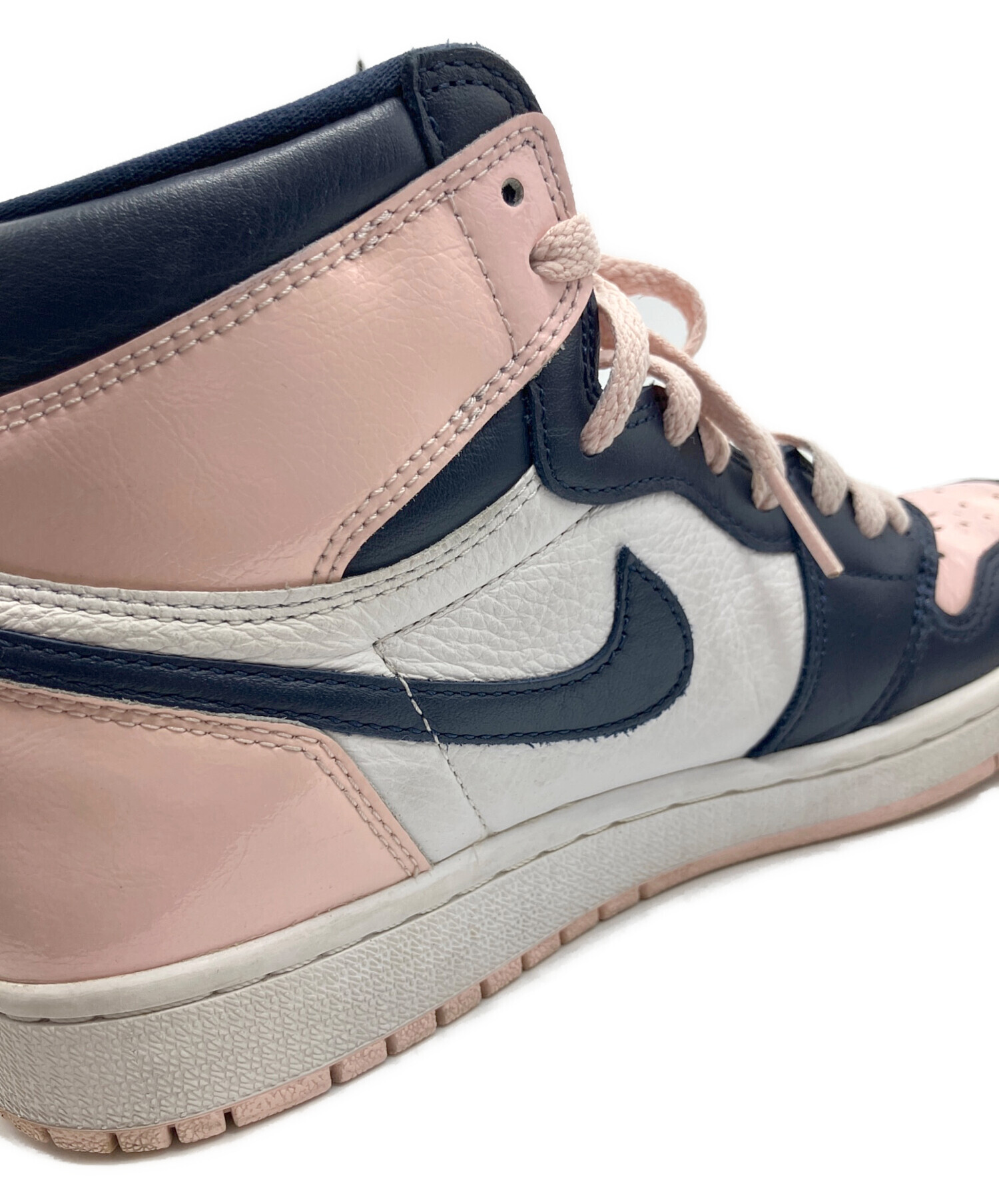 中古・古着通販】NIKE (ナイキ) ハイカットスニーカー ネイビー×ピンク