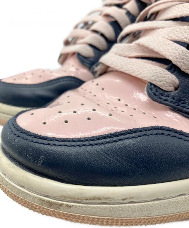 中古・古着通販】NIKE (ナイキ) ハイカットスニーカー ネイビー×ピンク