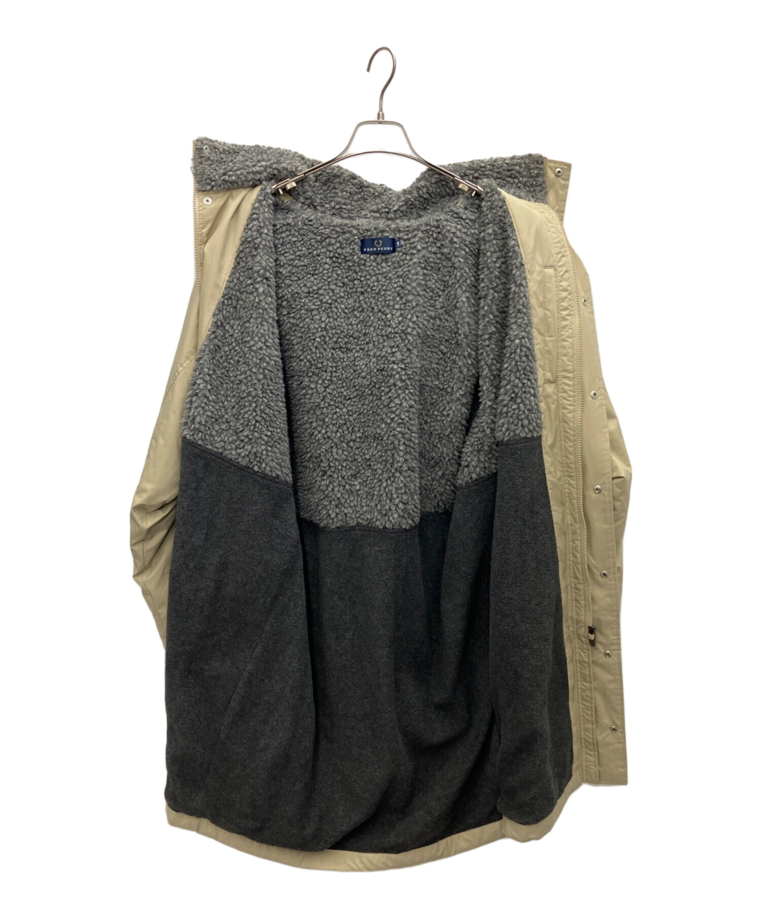 フレッドペリー/デカロゴ/ベンチコート 中古・古着通販】FRED PERRY (フレッドペリー) ベンチコート ベージュ
