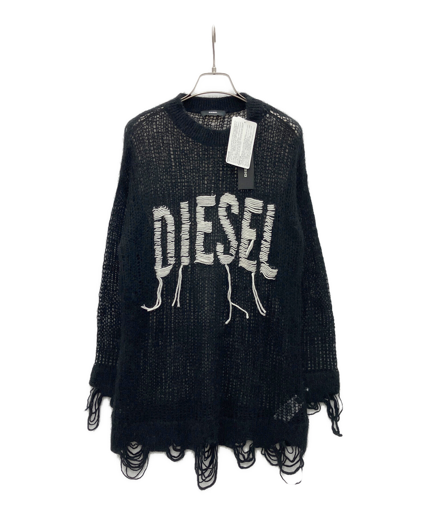 中古・古着通販】DIESEL (ディーゼル) 薄手ニット ブラック サイズ:XS