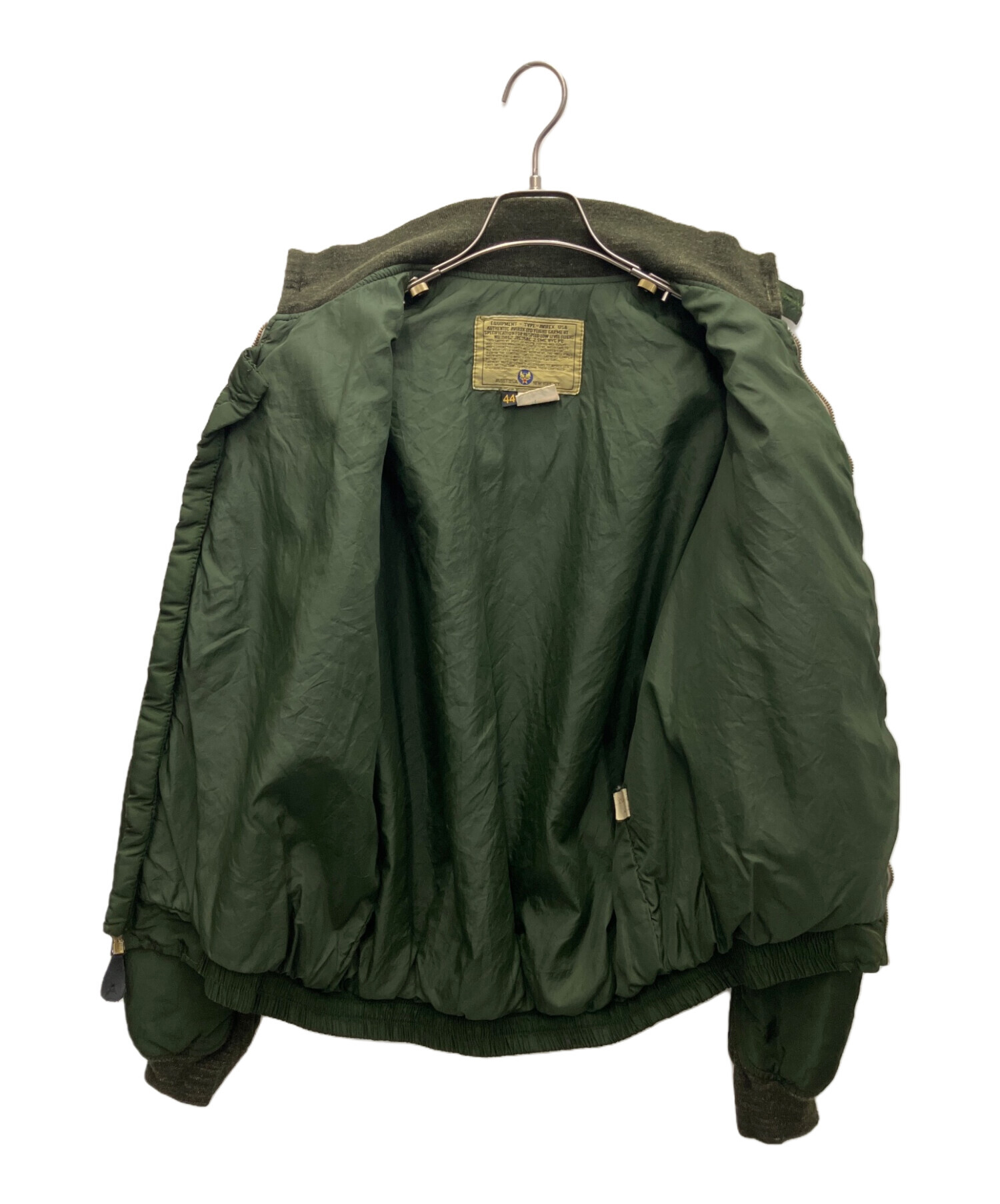 AVIREX フライトジャケット Lサイズ オリーブグリーン 中古・古着通販】AVIREX (アヴィレックス) フライトジャケット