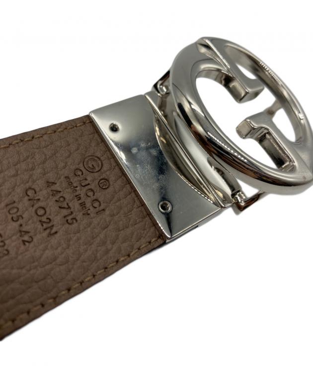 中古・古着通販】GUCCI (グッチ) レザーベルト ブラック