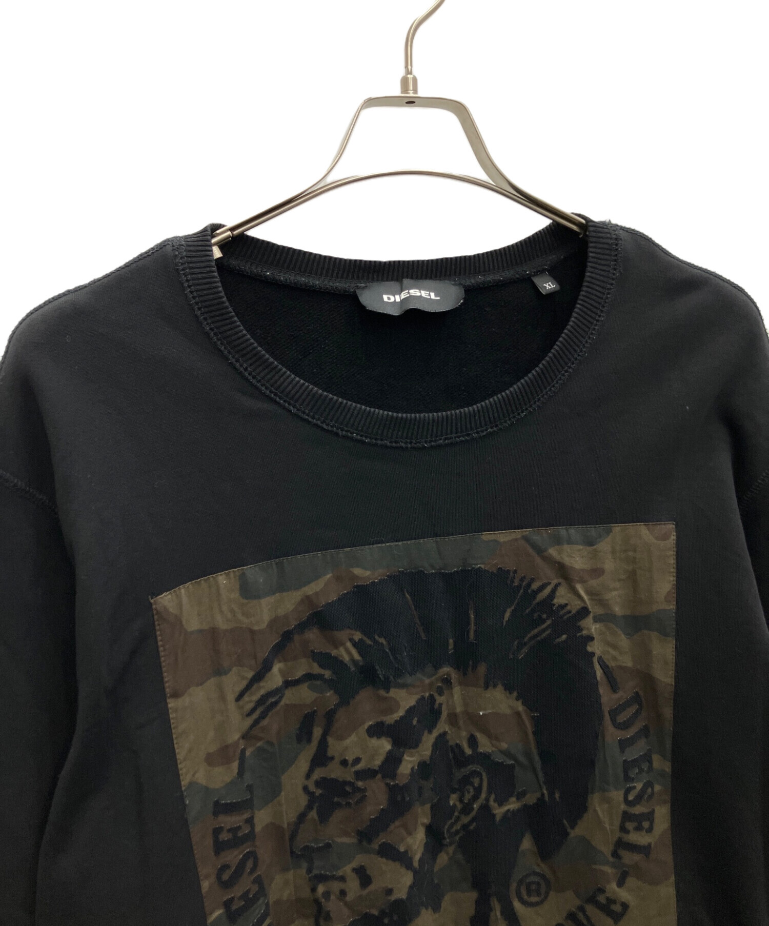 中古・古着通販】DIESEL (ディーゼル) スウェット ブラック サイズ:XL 