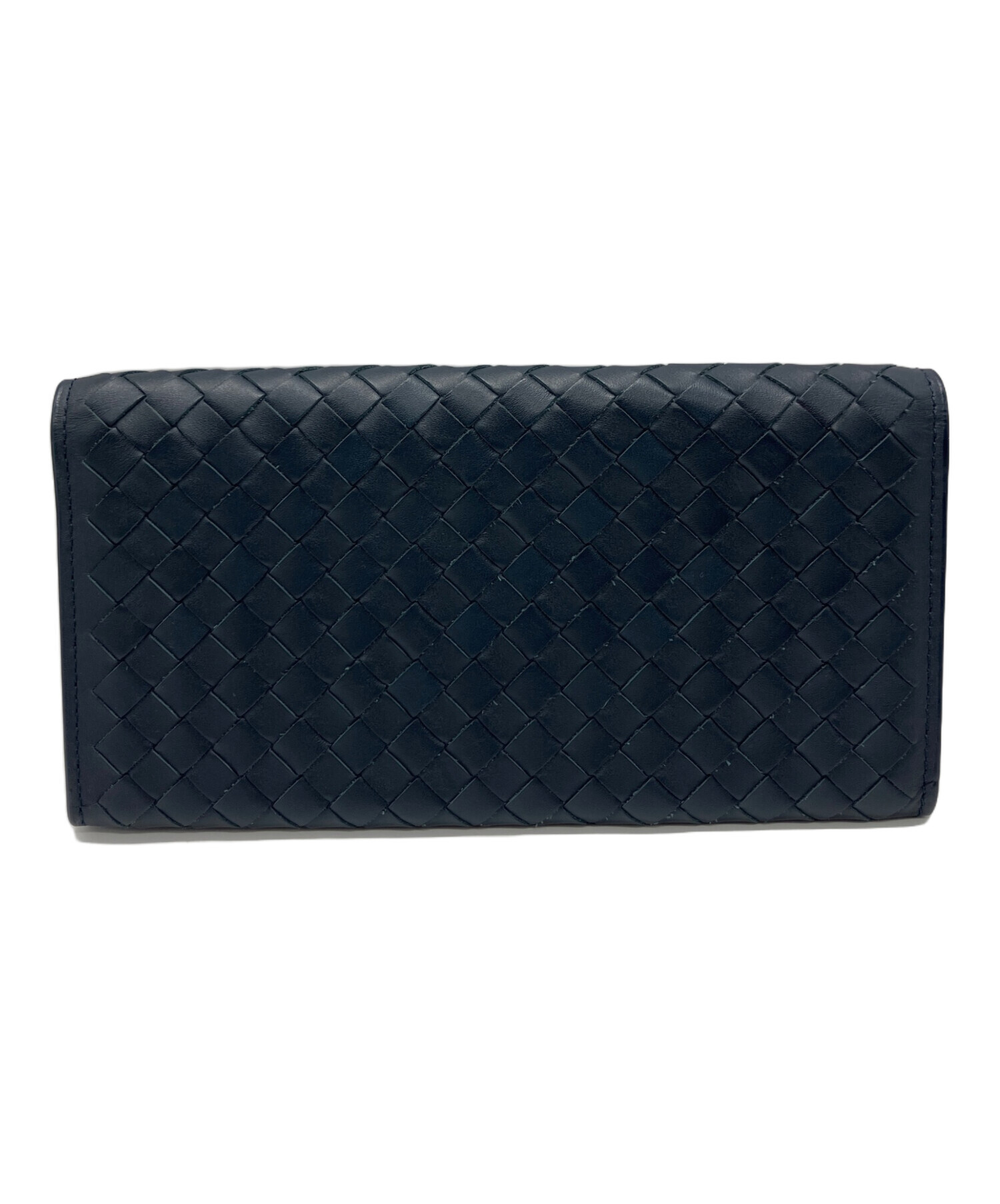 中古・古着通販】BOTTEGA VENETA (ボッテガベネタ) 長財布 ネイビー