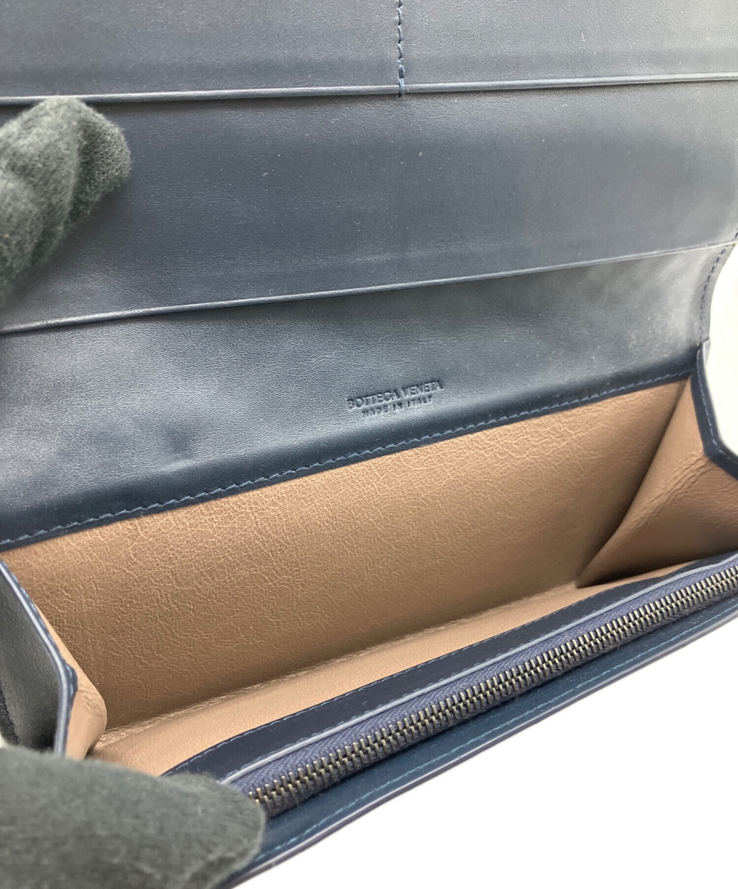 中古品　ボッテガヴェネタ　長財布　ネイビー 中古・古着通販】BOTTEGA VENETA (ボッテガベネタ) 長財布