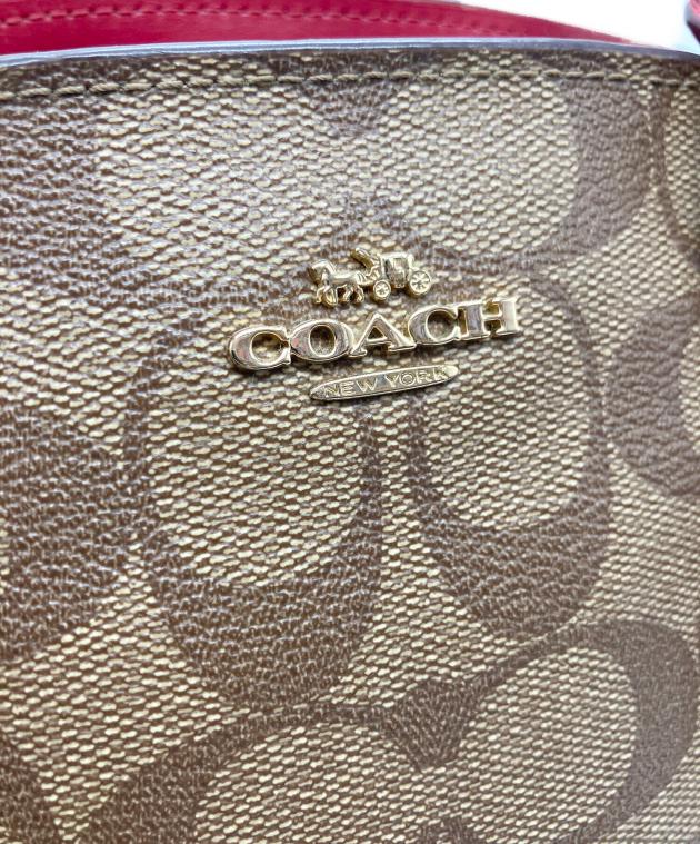 中古・古着通販】COACH (コーチ) 2WAYショルダーバッグ ワインレッド