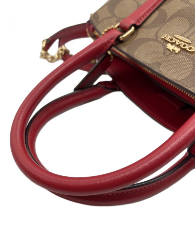 中古・古着通販】COACH (コーチ) 2WAYショルダーバッグ ワインレッド