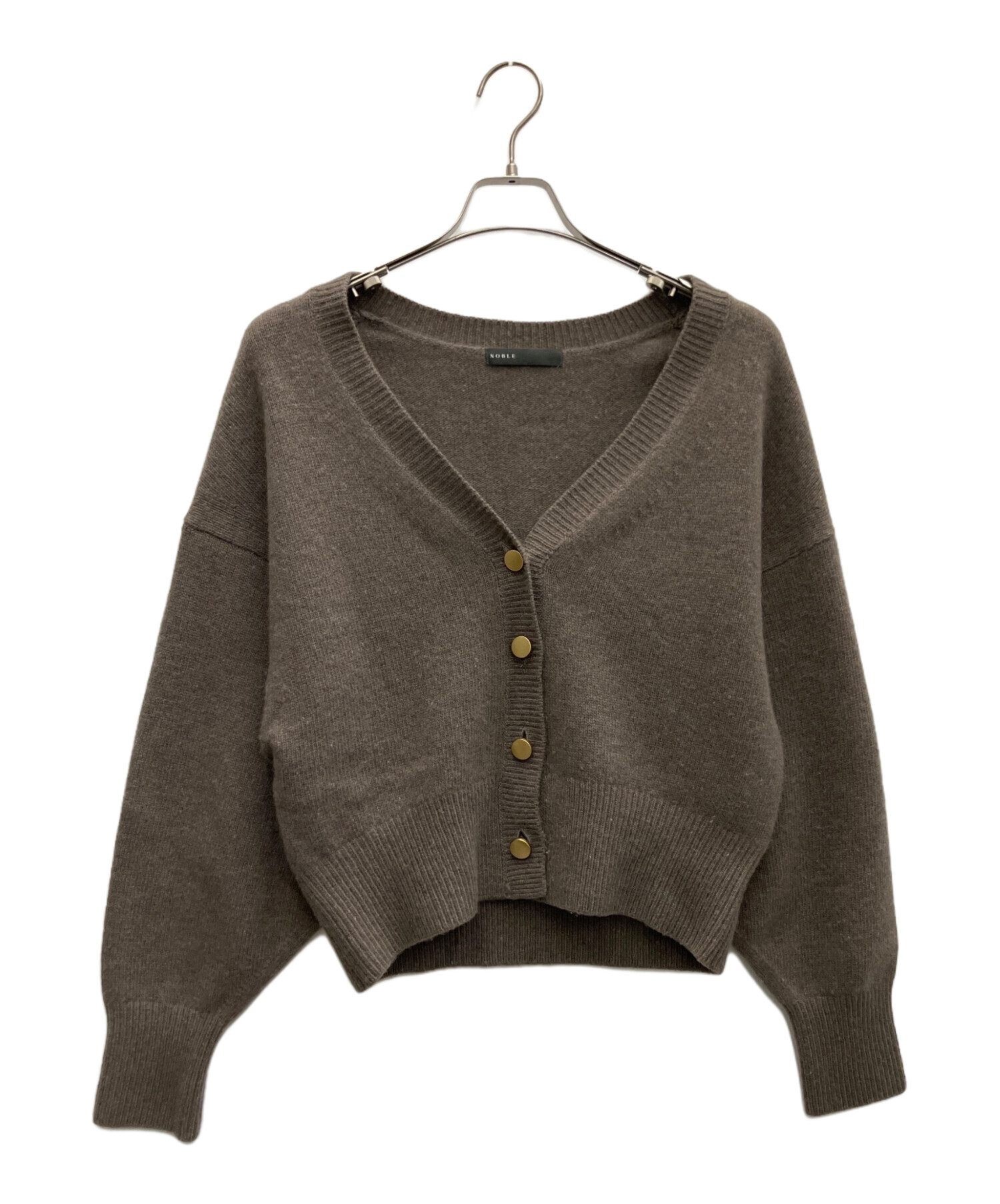 中古・古着通販】Noble (ノーブル) ニットカーディガン ブラウン