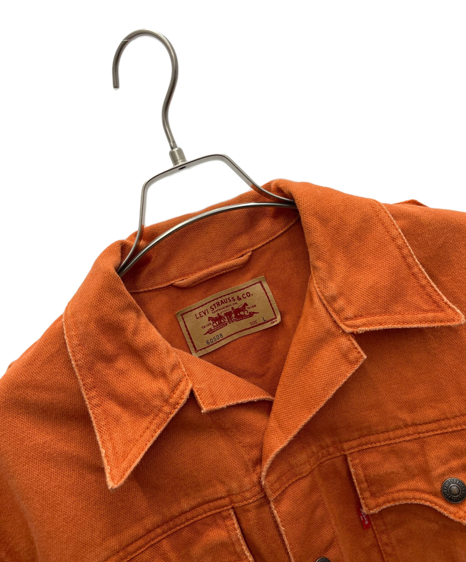中古・古着通販】LEVI'S (リーバイス) デニムジャケット オレンジ
