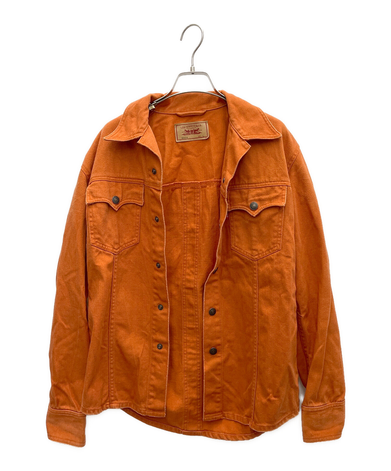 中古・古着通販】LEVI'S (リーバイス) デニムジャケット オレンジ