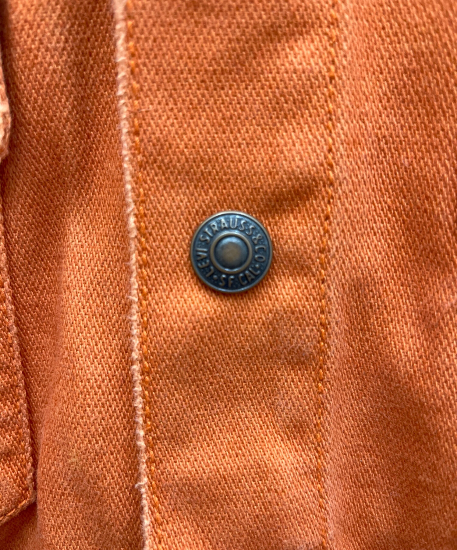 中古・古着通販】LEVI'S (リーバイス) デニムジャケット オレンジ