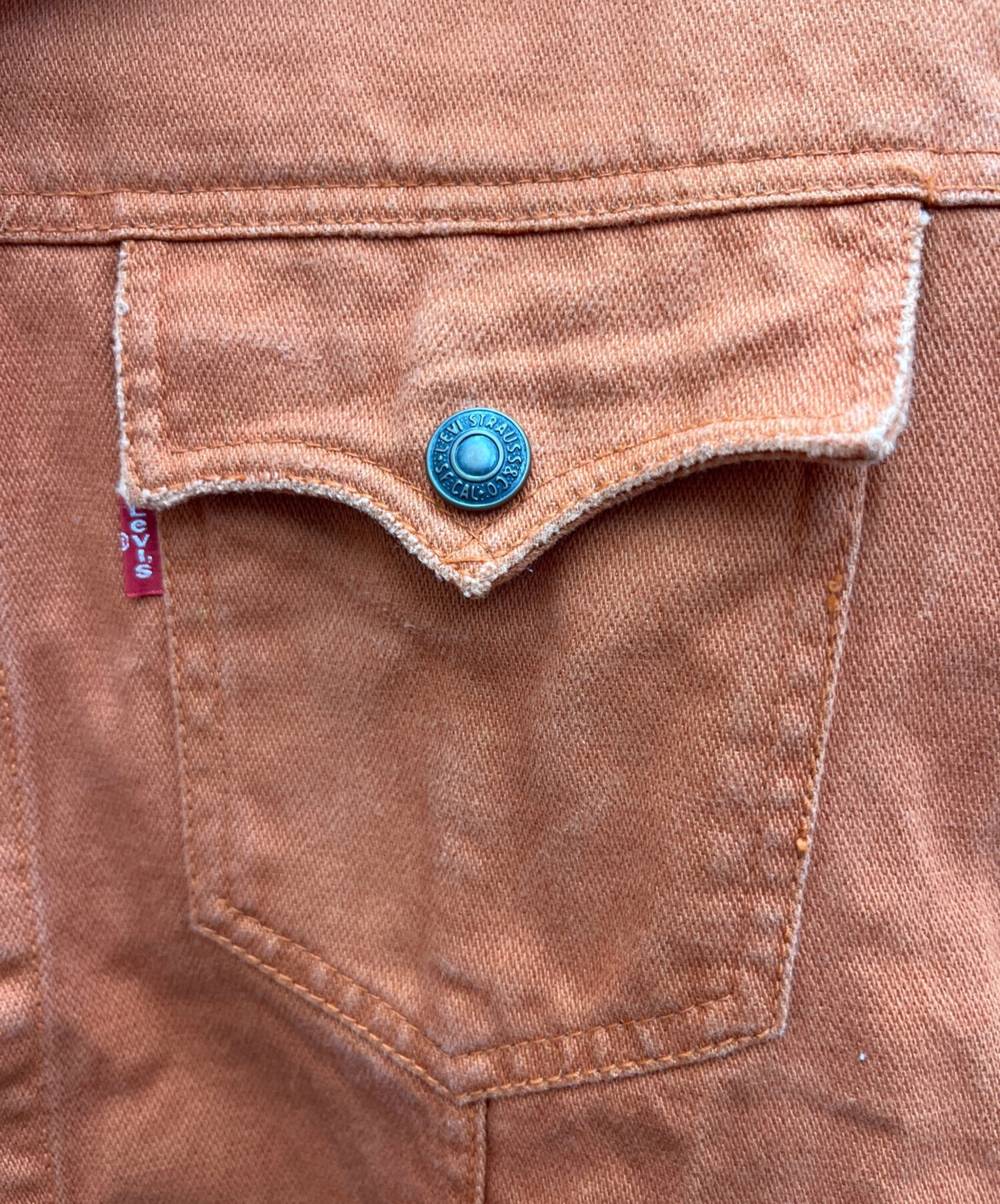 中古・古着通販】LEVI'S (リーバイス) デニムジャケット オレンジ