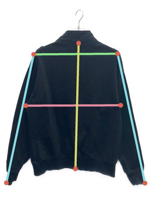 中古・古着通販】FUBU (フブ) ハーフジップスウェット ブラック サイズ