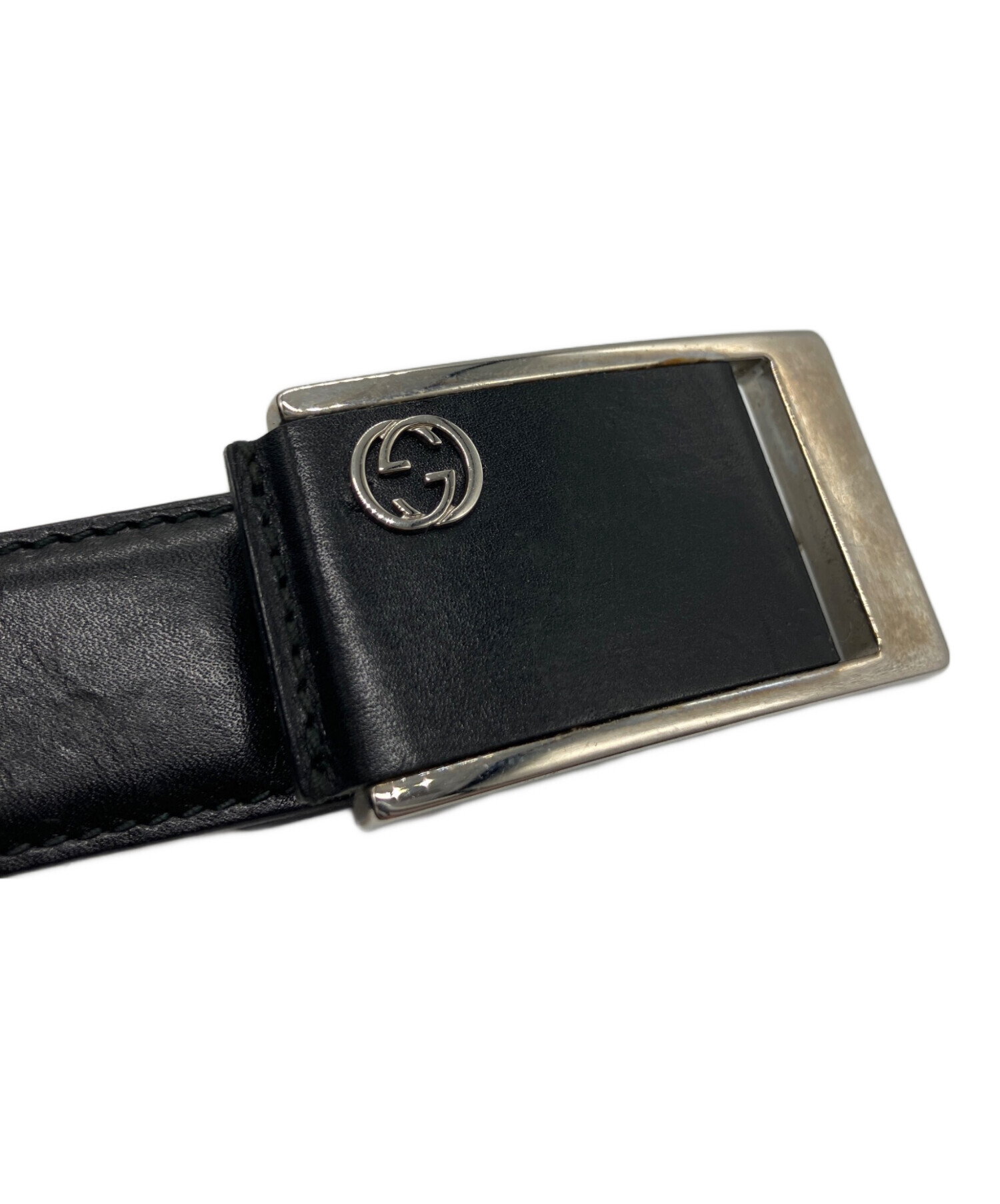 中古・古着通販】GUCCI (グッチ) レザーベルト ブラック｜ブランド