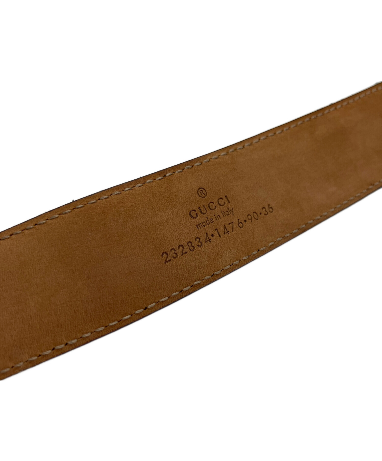 中古・古着通販】GUCCI (グッチ) レザーベルト ブラック｜ブランド