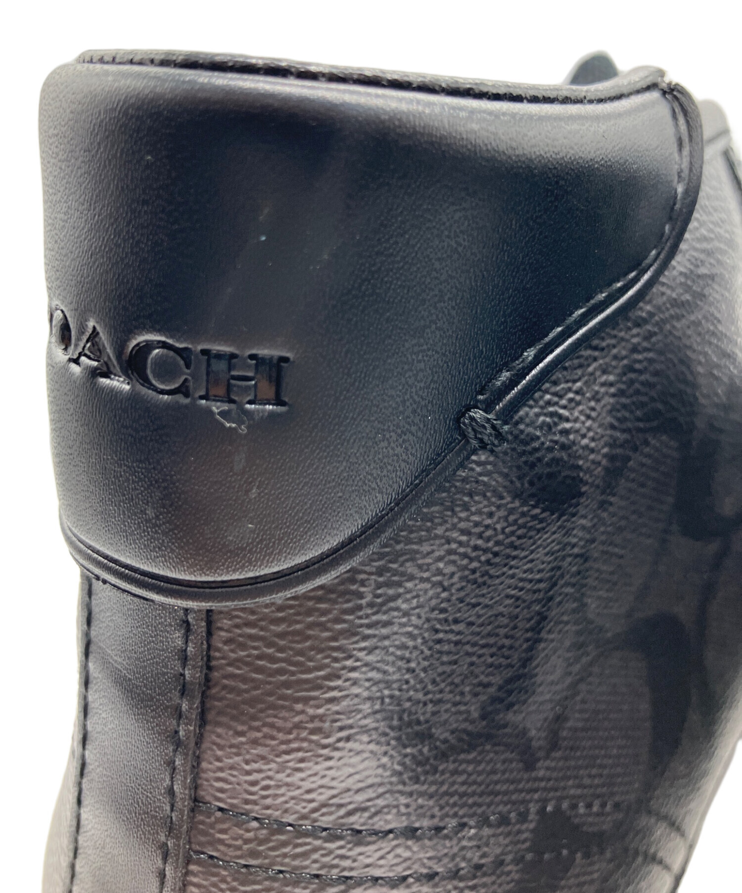 中古・古着通販】COACH (コーチ) ハイカットスニーカー ブラック