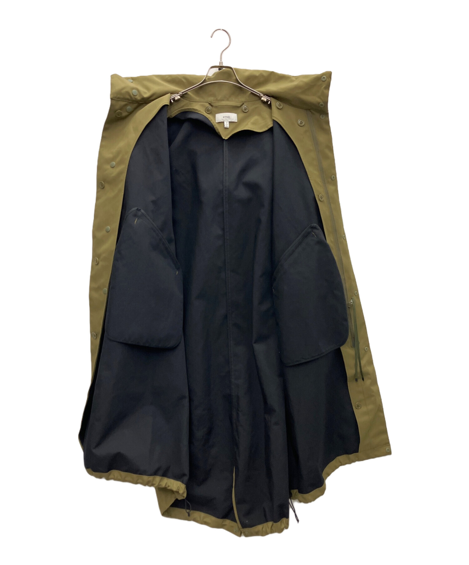 中古・古着通販】HYKE (ハイク) モッズコート ベージュ サイズ:SIZE3