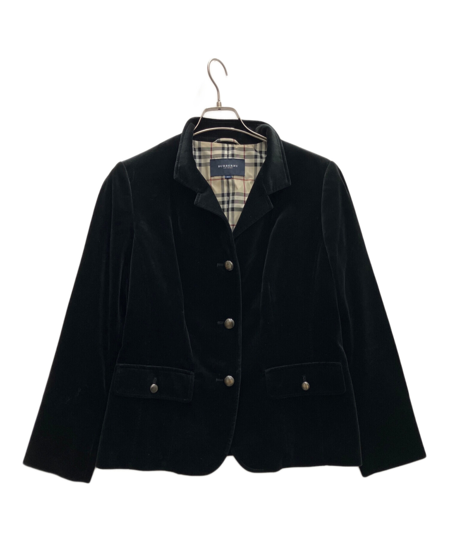 バーバリーロンドン　ケープ　テーラードジャケット　UKサイズ８　黒 バーバリーロンドン ケープ テーラードジャケット UKサイズ8 黒