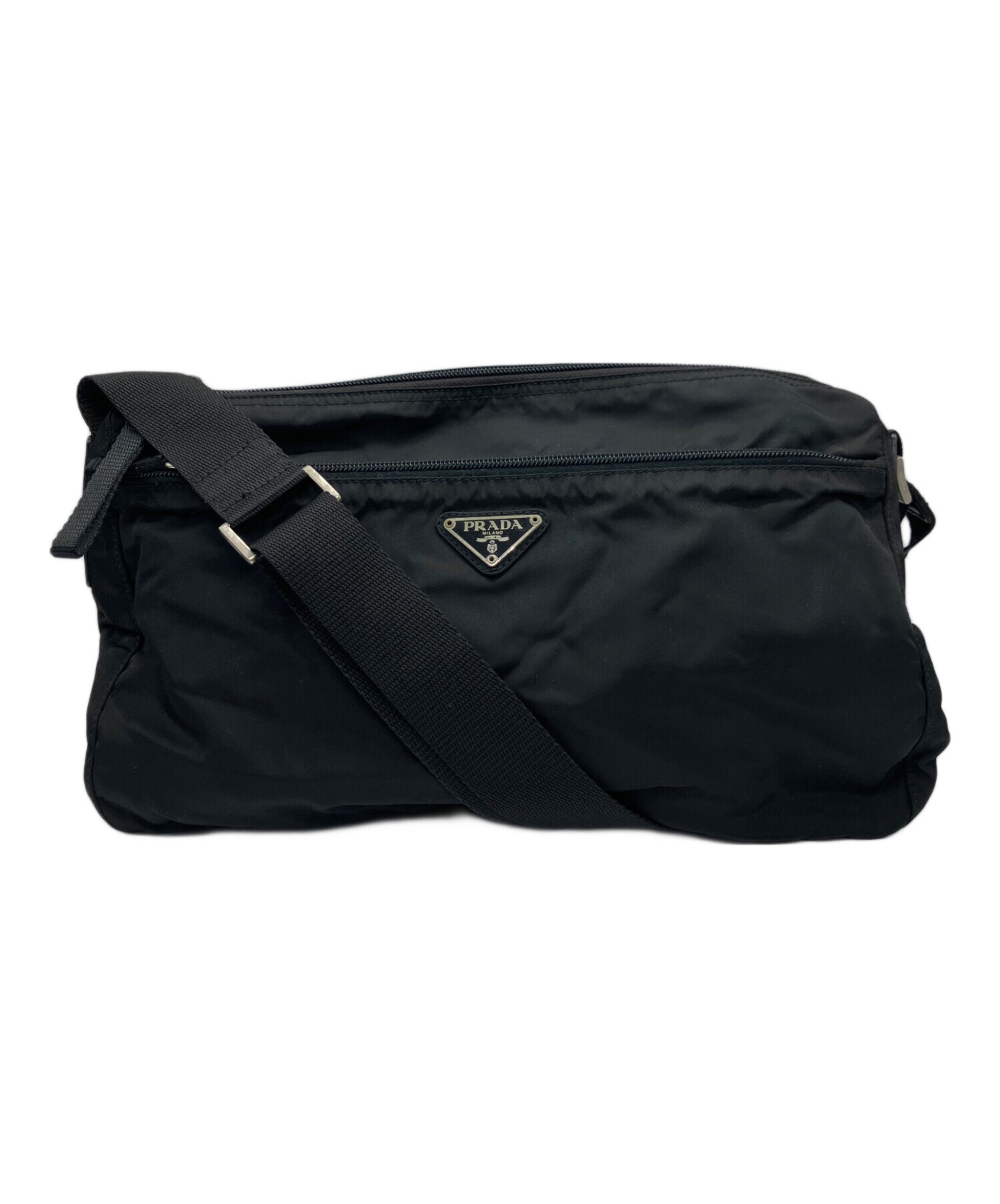 PRADA プラダ ショルダーバッグ  黒 【古着】【中古】【送料無料】 中古・古着通販】PRADA (プラダ) ショルダーバッグ ブラック｜ブランド