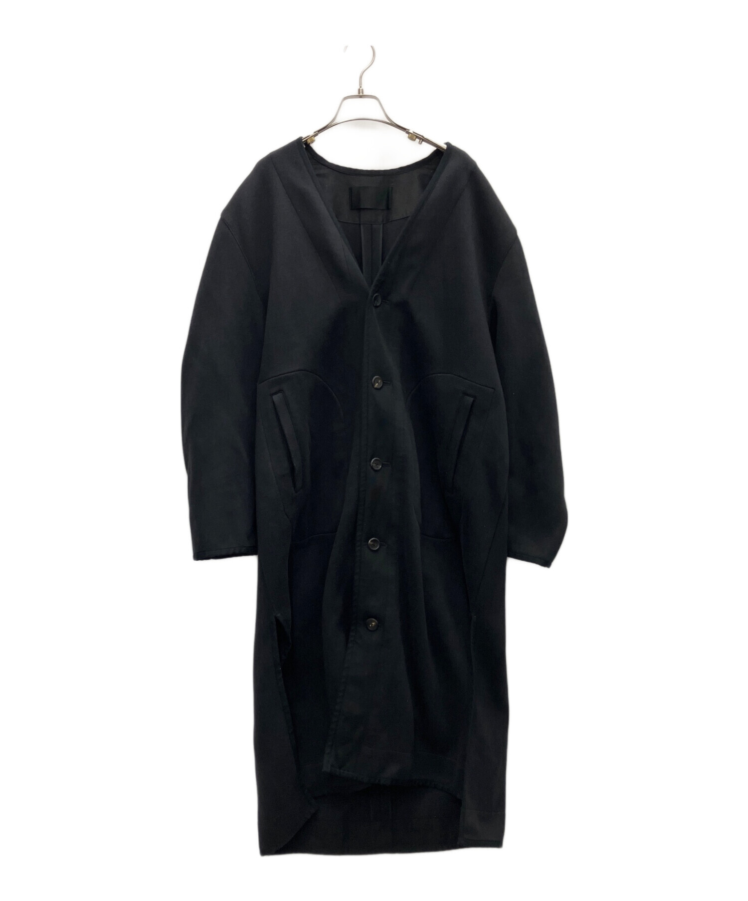中古・古着通販】TARO HORIUCHI (タロウホリウチ) ノーカラーコート 