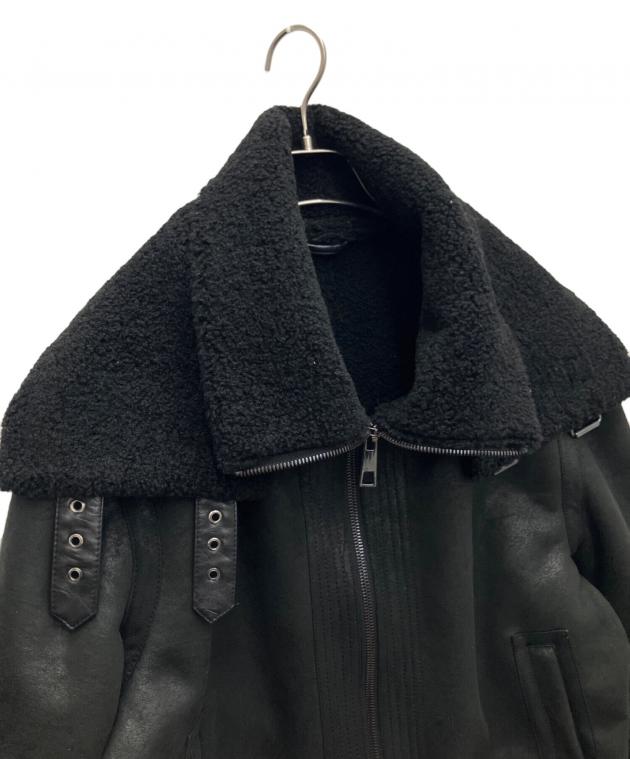 中古・古着通販】ZARA (ザラ) ムートンジャケット ブラック サイズ:L